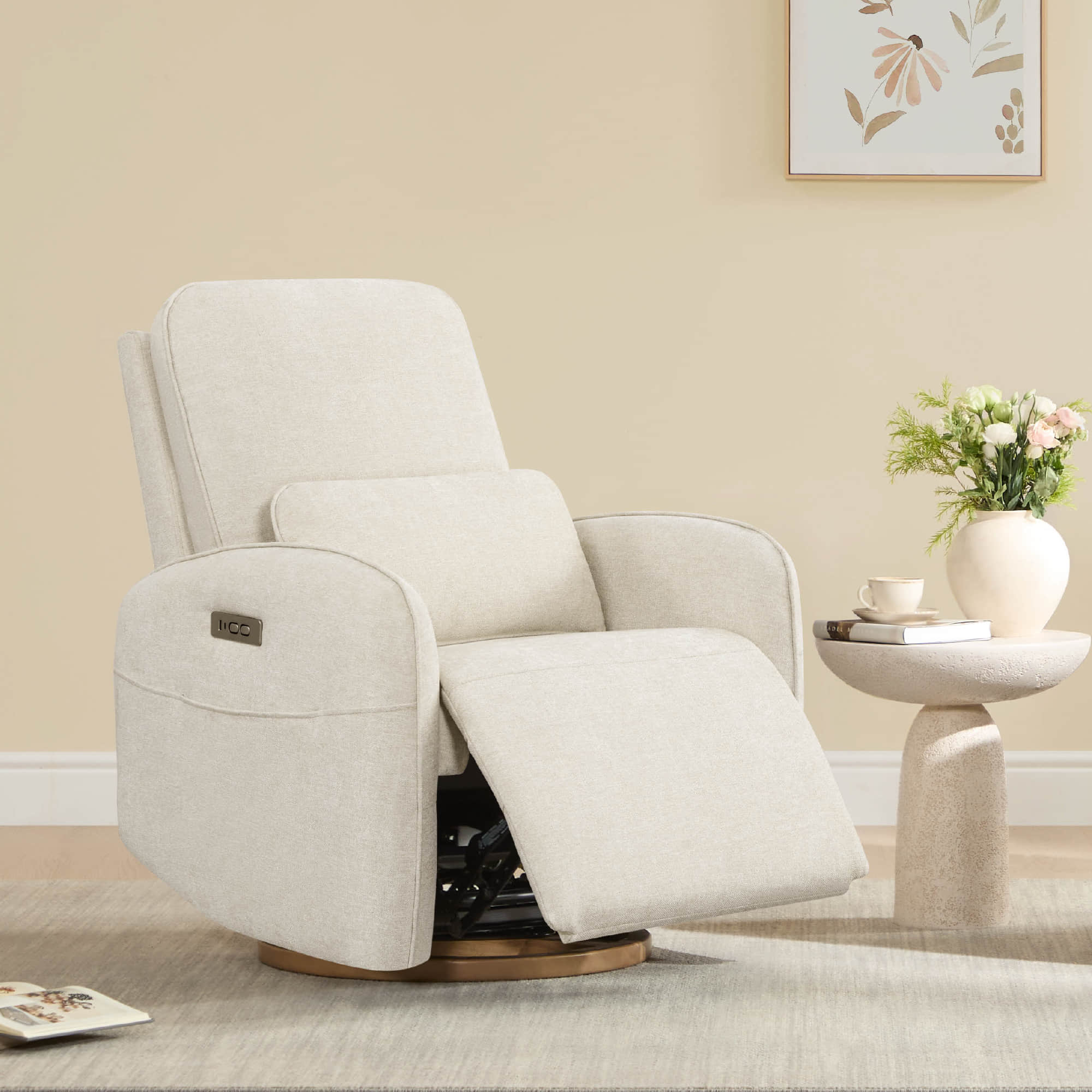 Errol Power Swivel Nursery Glider Recliner - Image 4