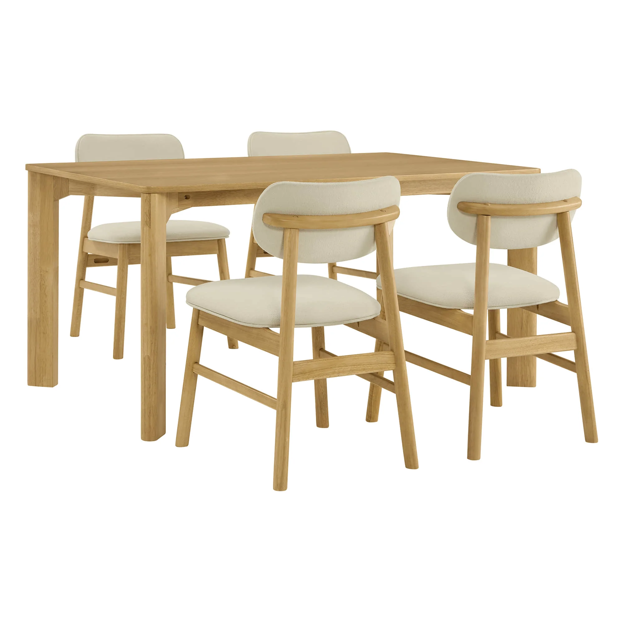 Everett Modern Rectangular Wood Dining Table for 4 - Image 11