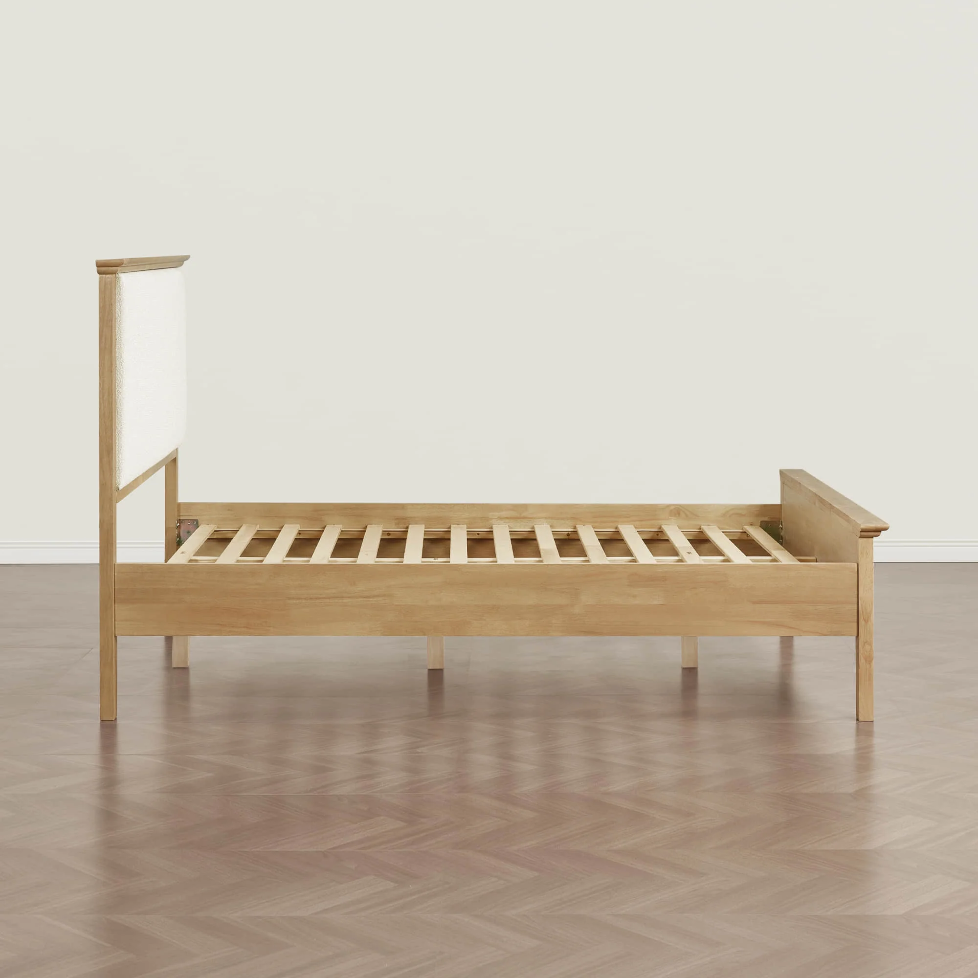 Ezra Mid-Century Boucle Platform Bed - Image 10