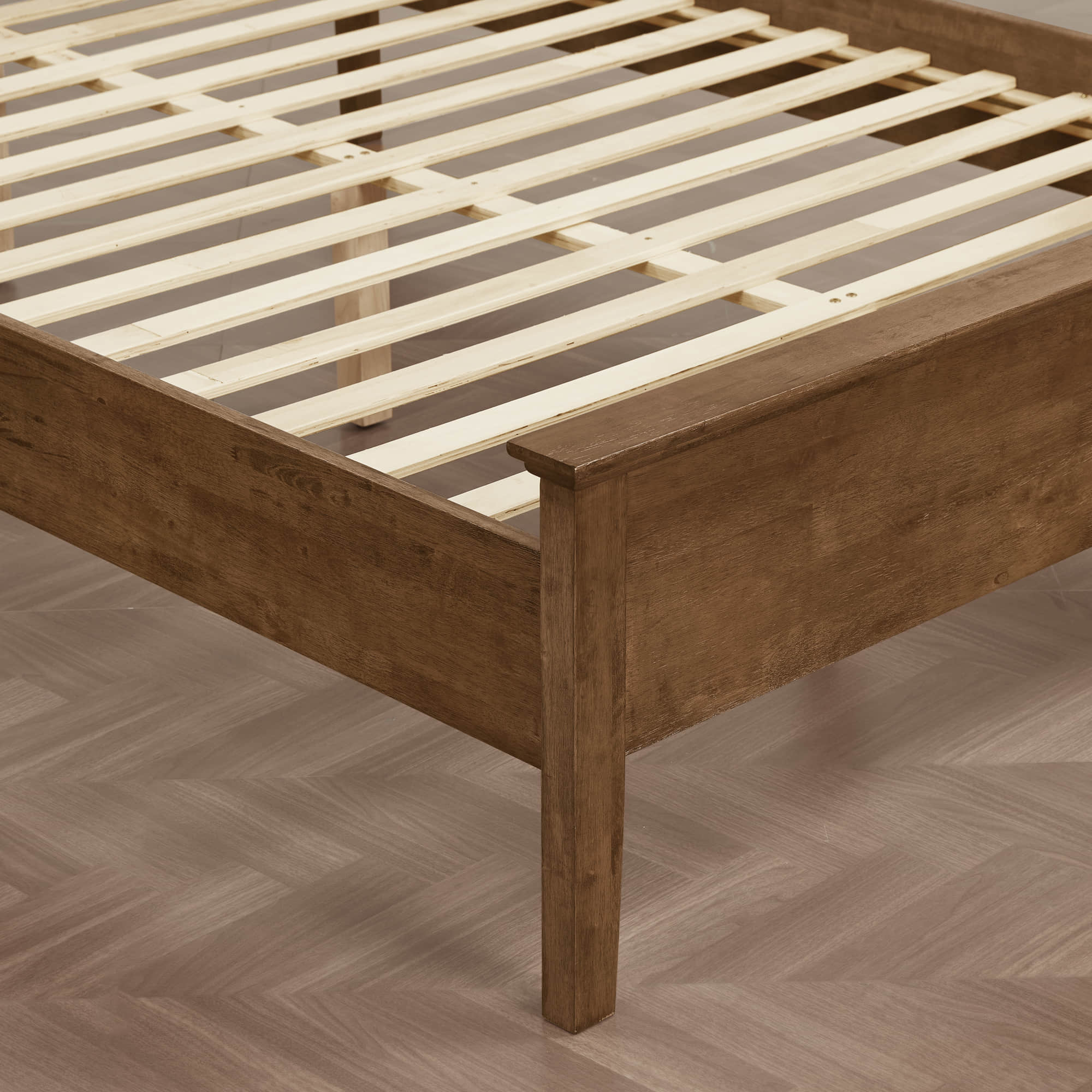 Ezra Mid-Century Boucle Platform Bed - Image 16