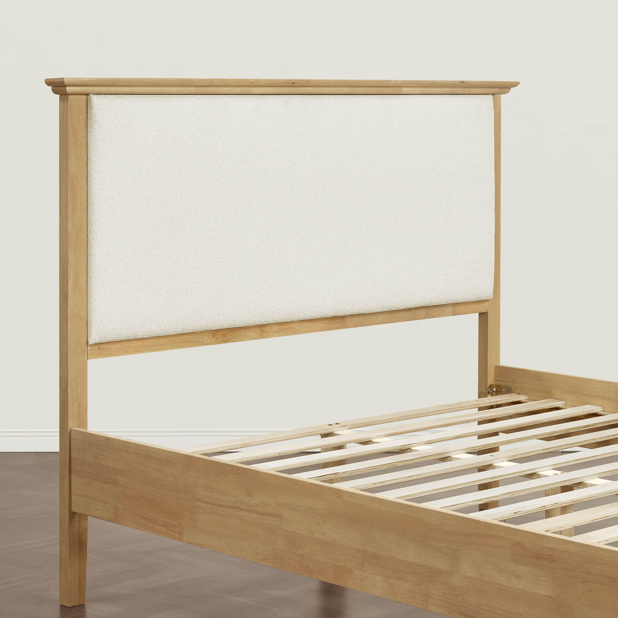Ezra Mid-Century Boucle Platform Bed - Image 20