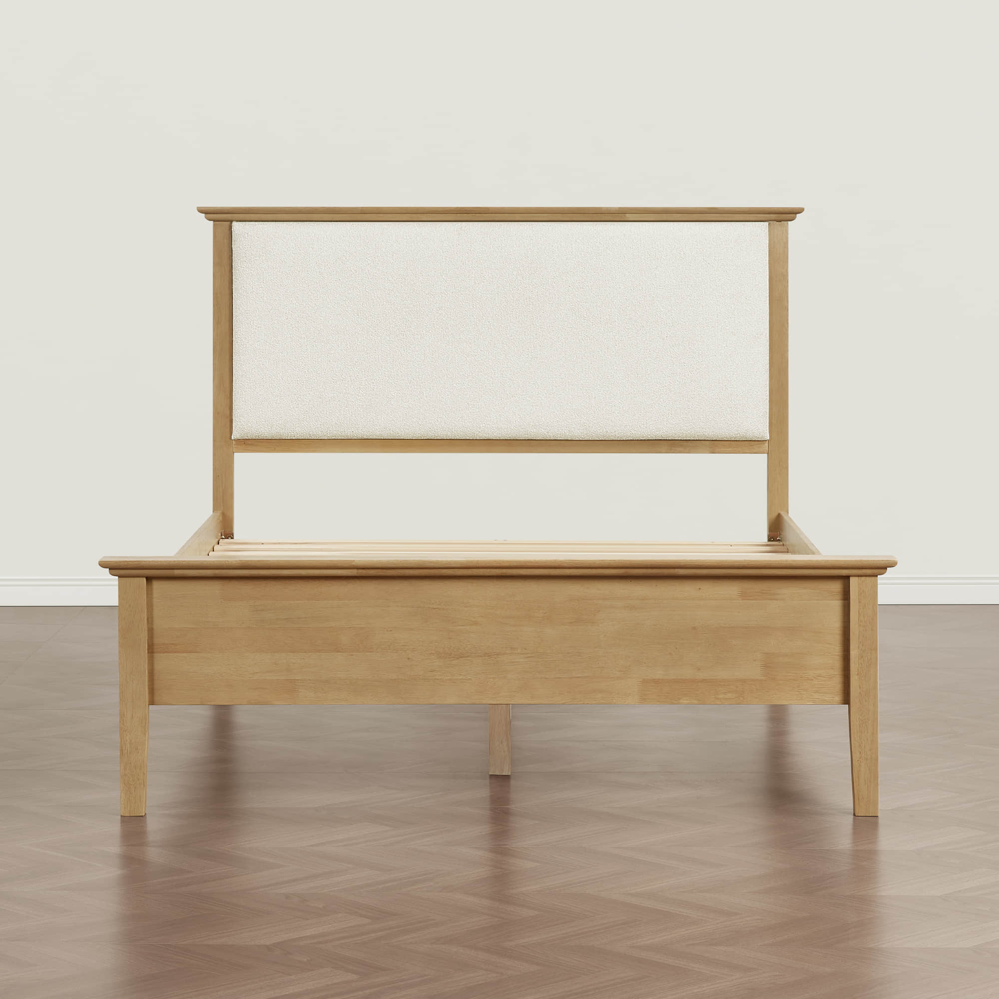 Ezra Mid-Century Boucle Platform Bed - Image 21
