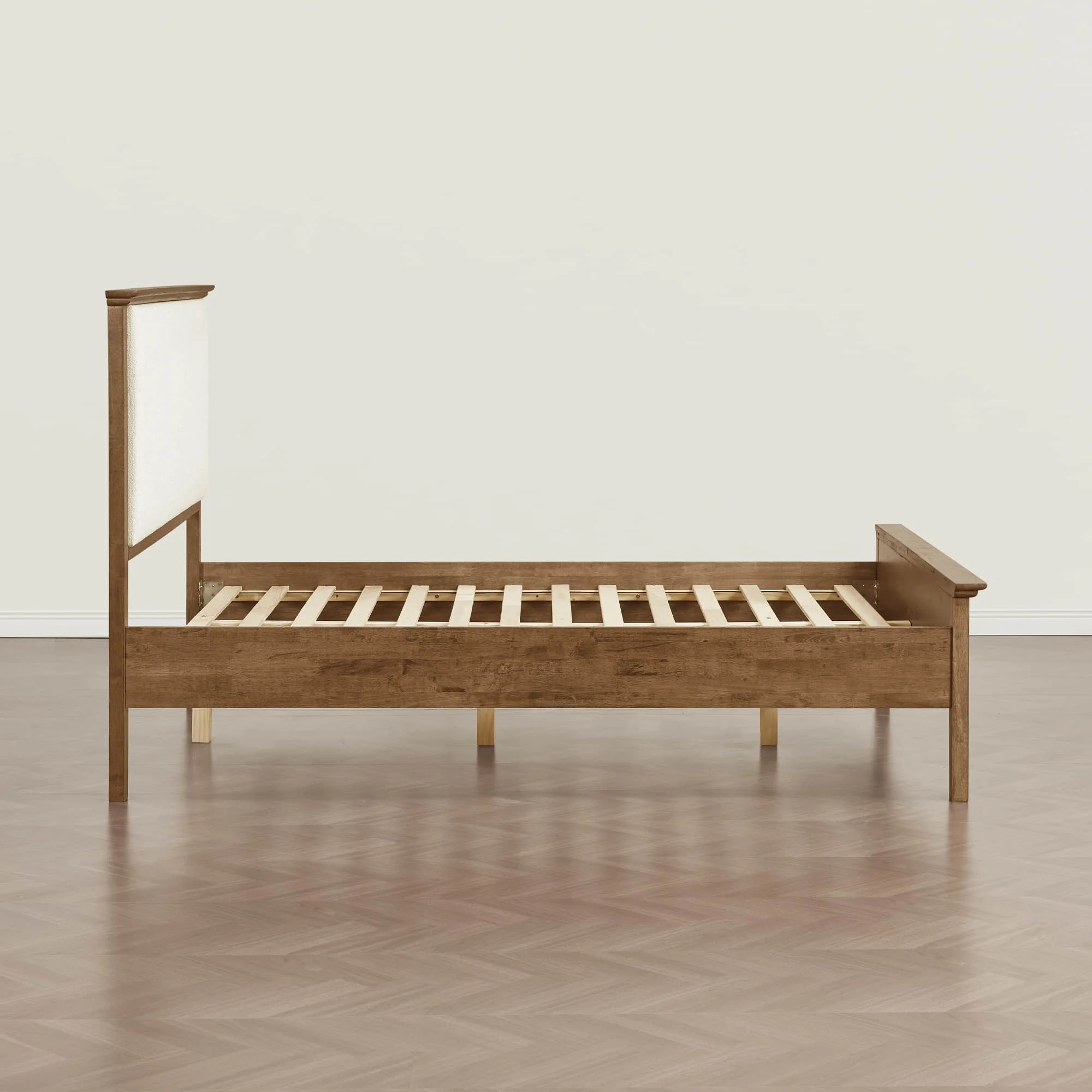 Ezra Mid-Century Boucle Platform Bed - Image 9