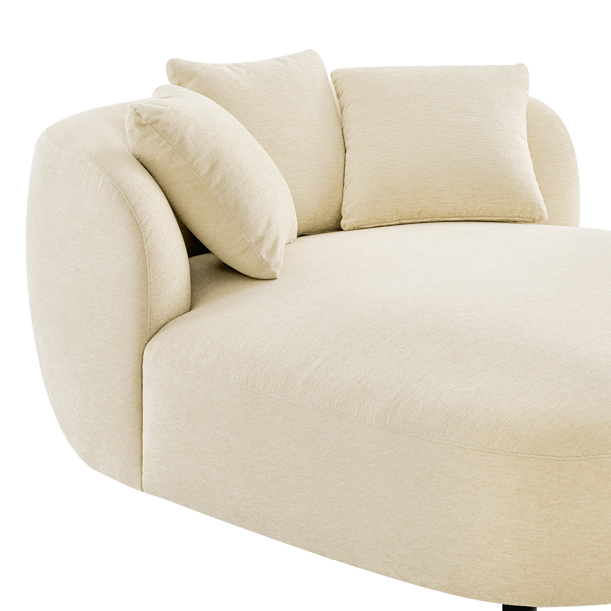 Gabriel Modern Curved Chaise Lounge Accent Chair - Image 20