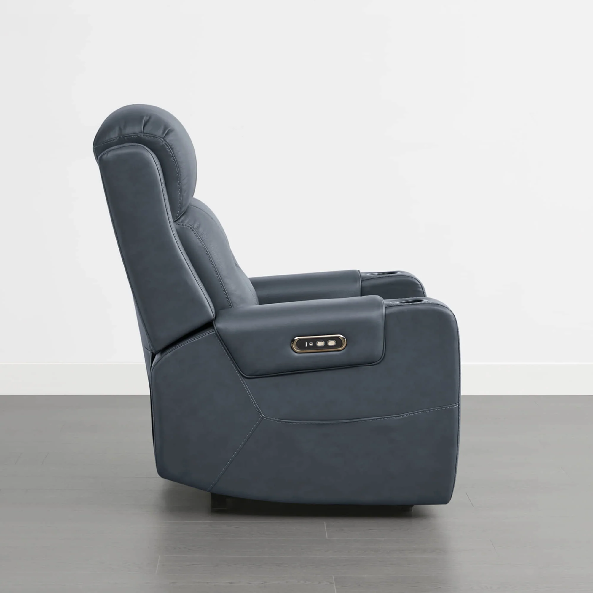 Garrison Genuine Leather Power Lay Flat Recliner with Power Headrest - Image 56