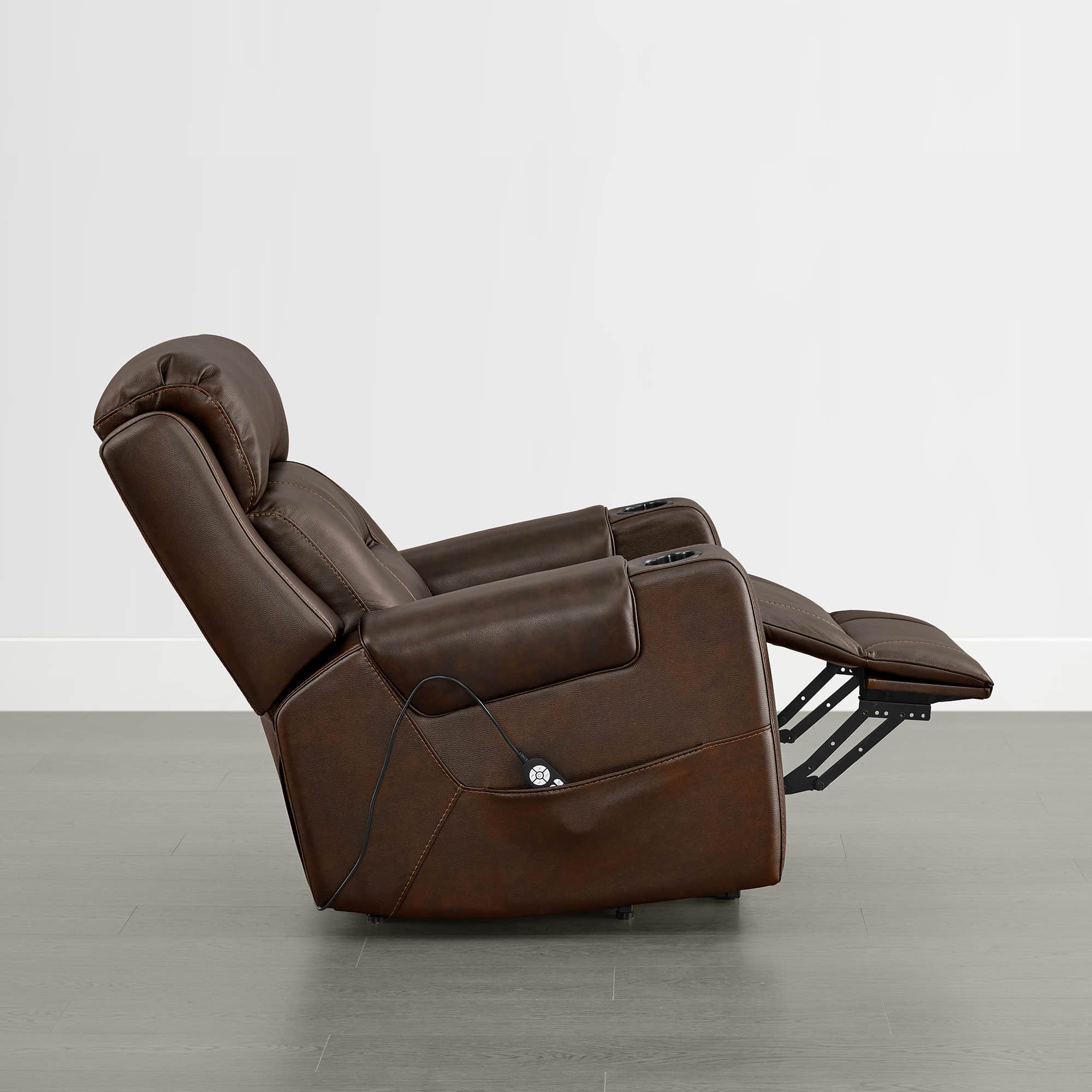 Garrison Genuine Leather Power Massage & Heat Recliner Lift Chair - Image 11