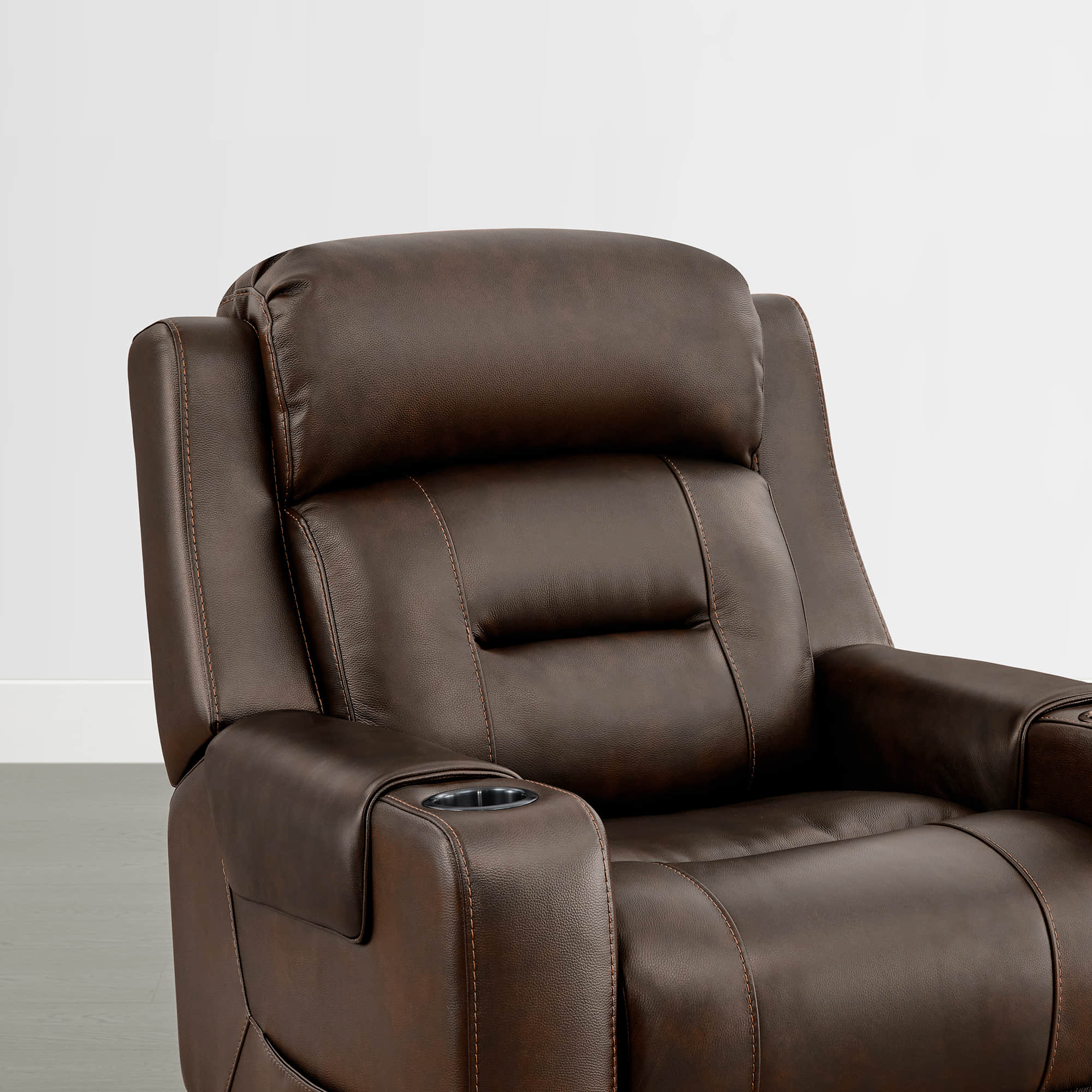 Garrison Genuine Leather Power Massage & Heat Recliner Lift Chair - Image 13