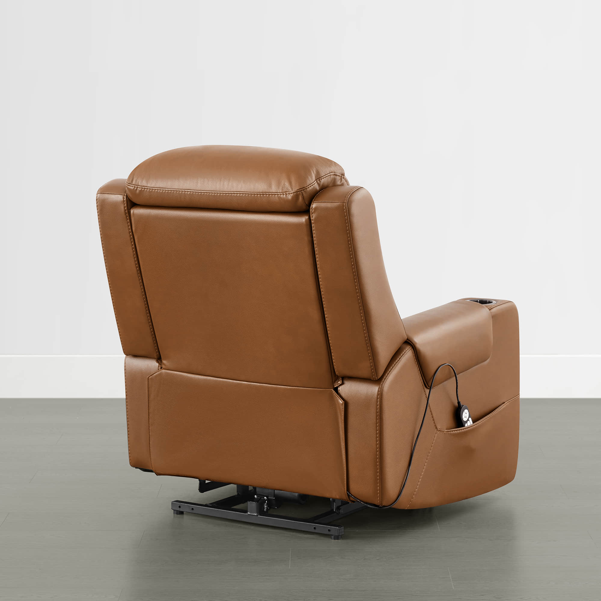 Garrison Genuine Leather Power Massage & Heat Recliner Lift Chair - Image 19