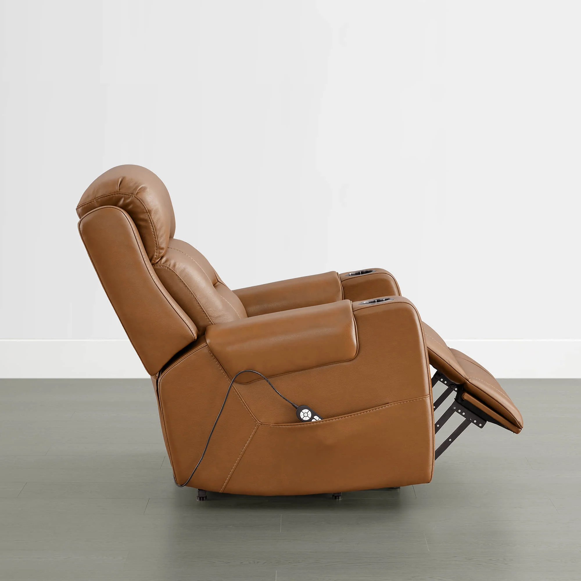 Garrison Genuine Leather Power Massage & Heat Recliner Lift Chair - Image 22