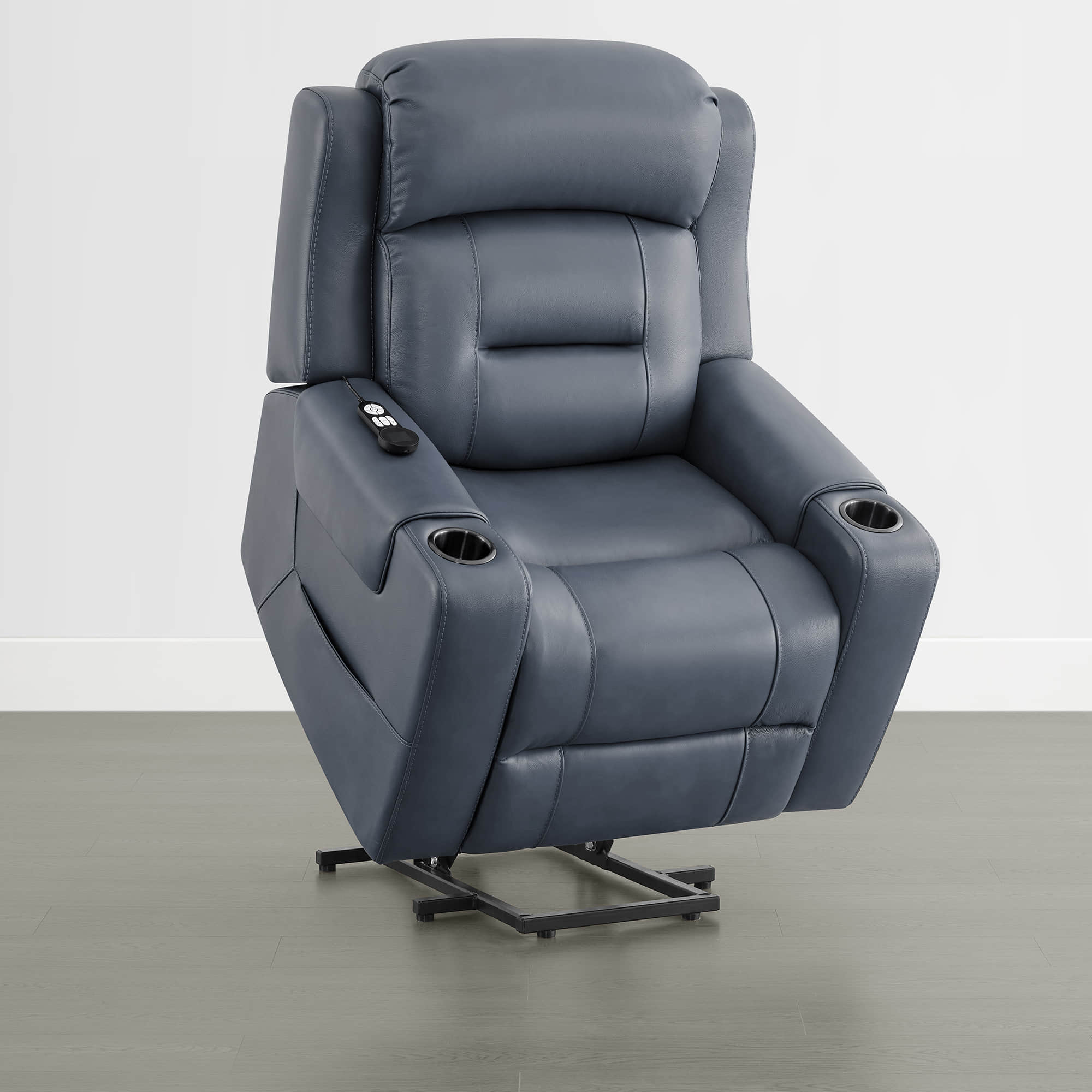 Garrison Genuine Leather Power Massage & Heat Recliner Lift Chair - Image 30