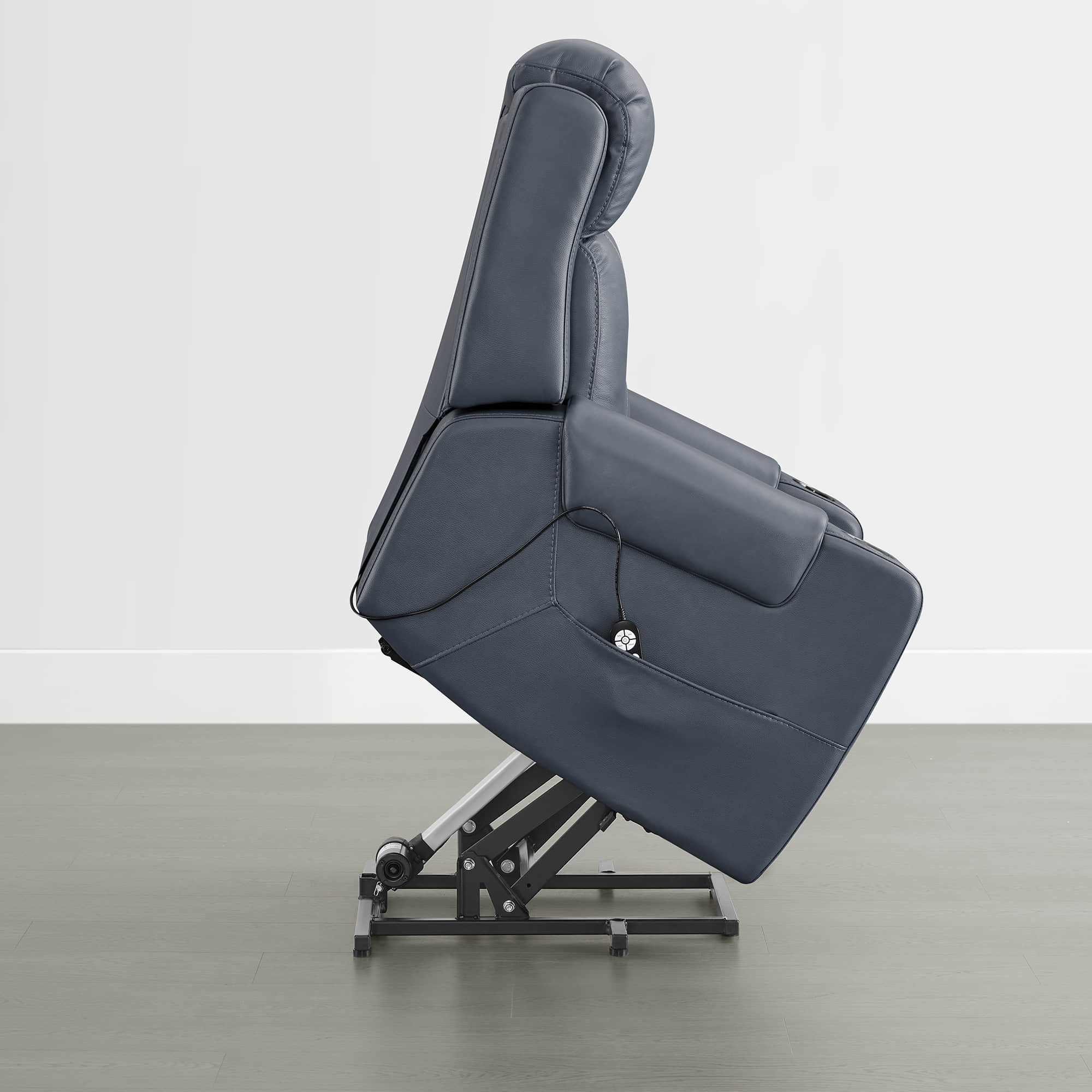 Garrison Genuine Leather Power Massage & Heat Recliner Lift Chair - Image 32