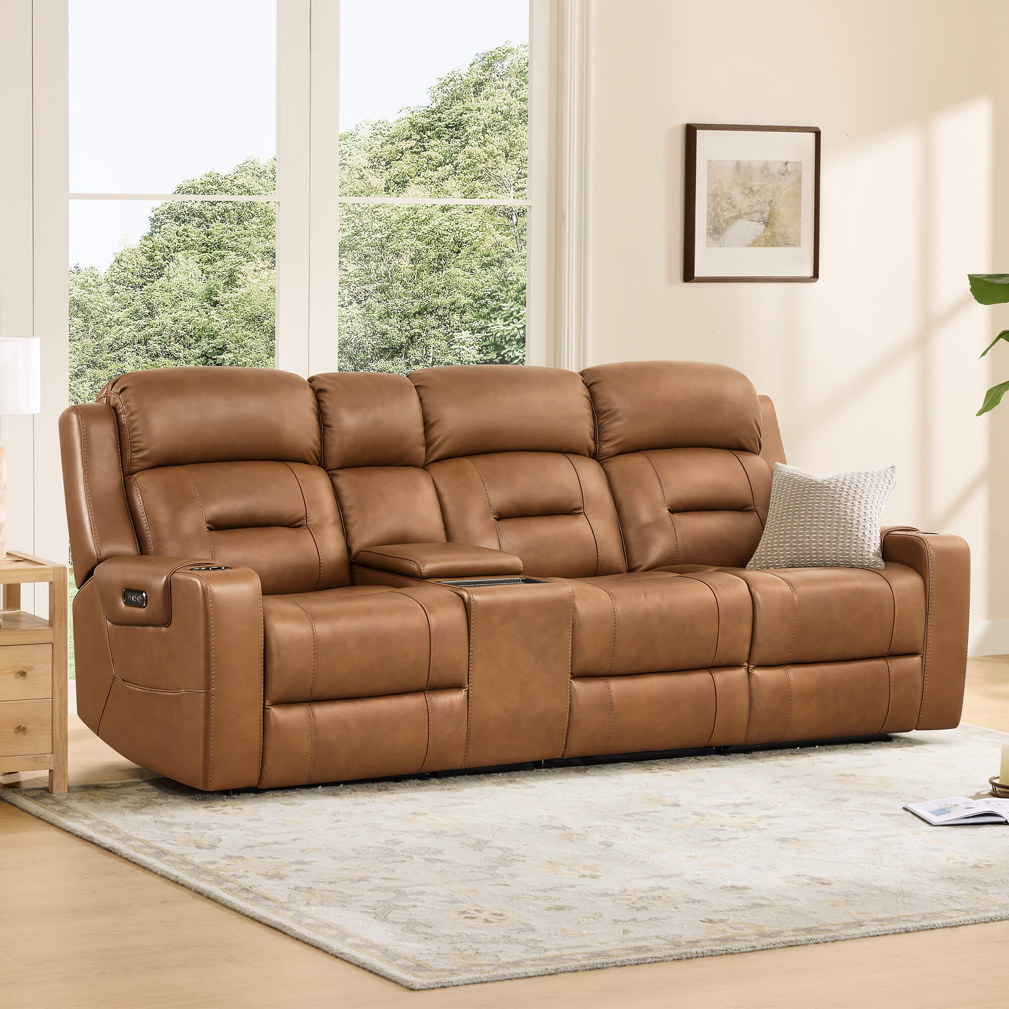 Garrison Handcraft Dual Motor Reclining Sofa with Power Headrest - Image 13