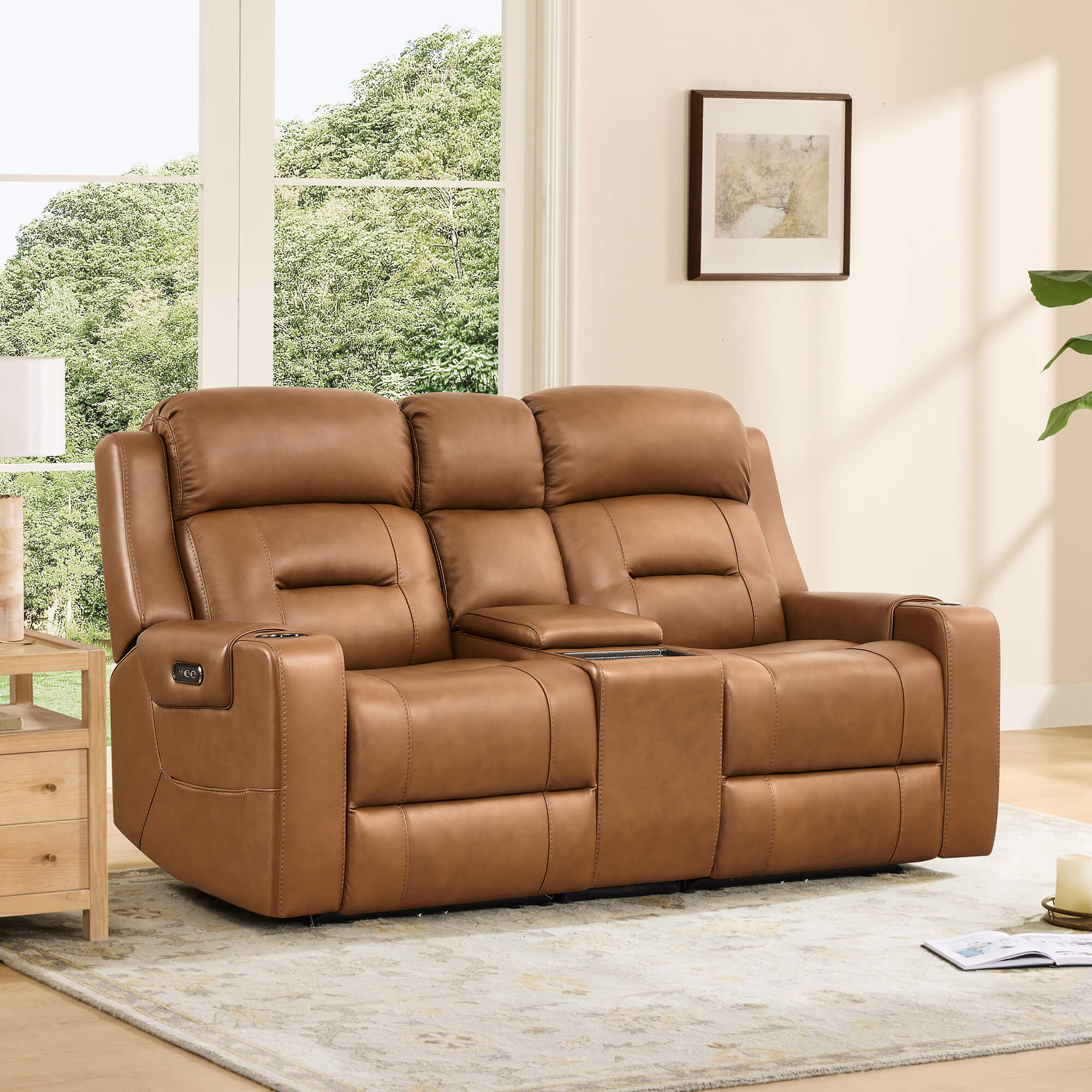 Garrison Handcraft Dual Motor Reclining Sofa with Power Headrest - Image 14