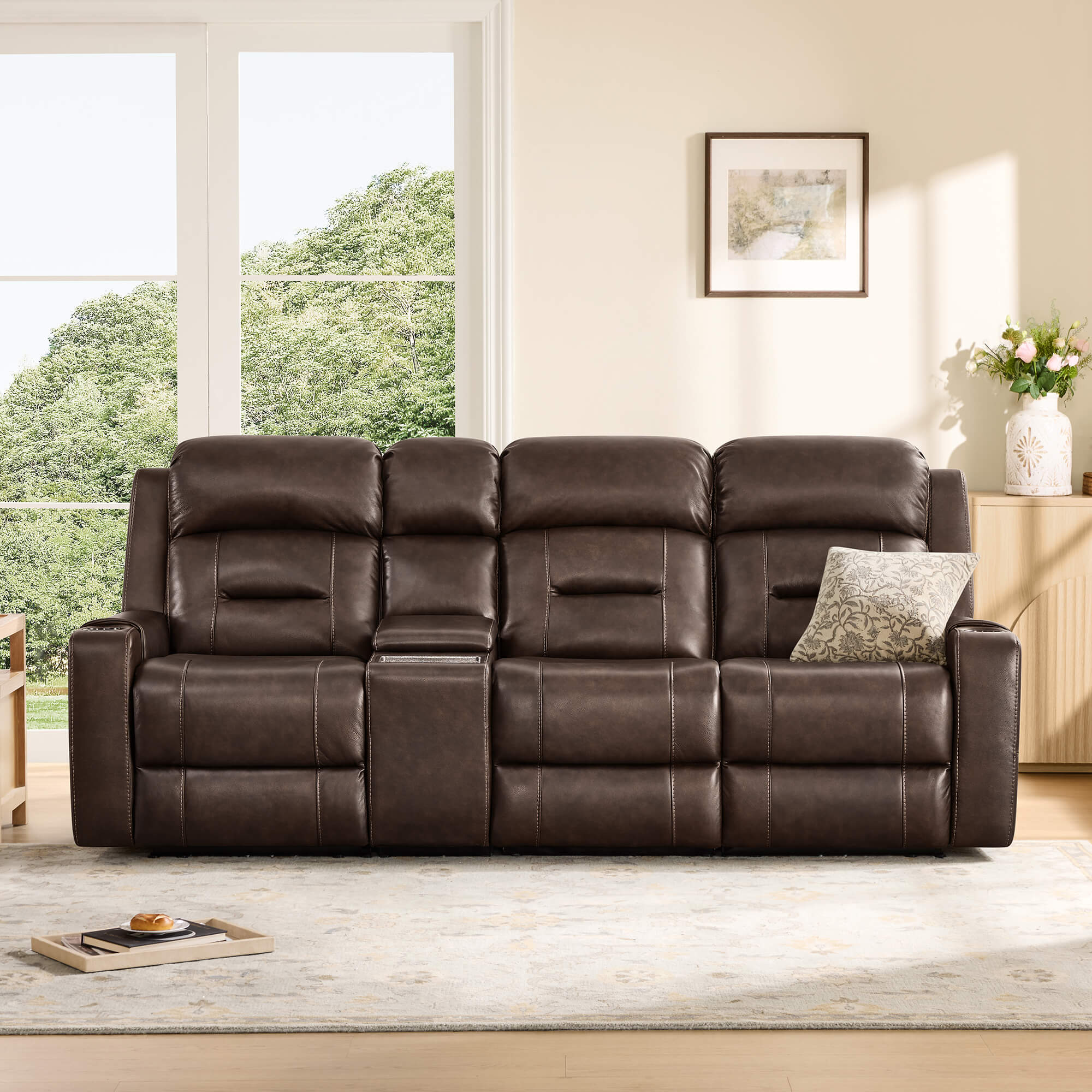 Garrison Handcraft Dual Motor Reclining Sofa with Power Headrest - Image 24