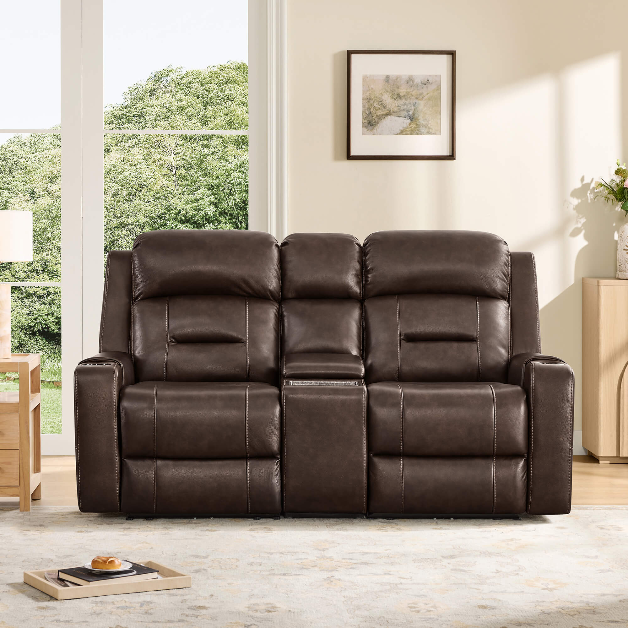 Garrison Handcraft Dual Motor Reclining Sofa with Power Headrest - Image 25