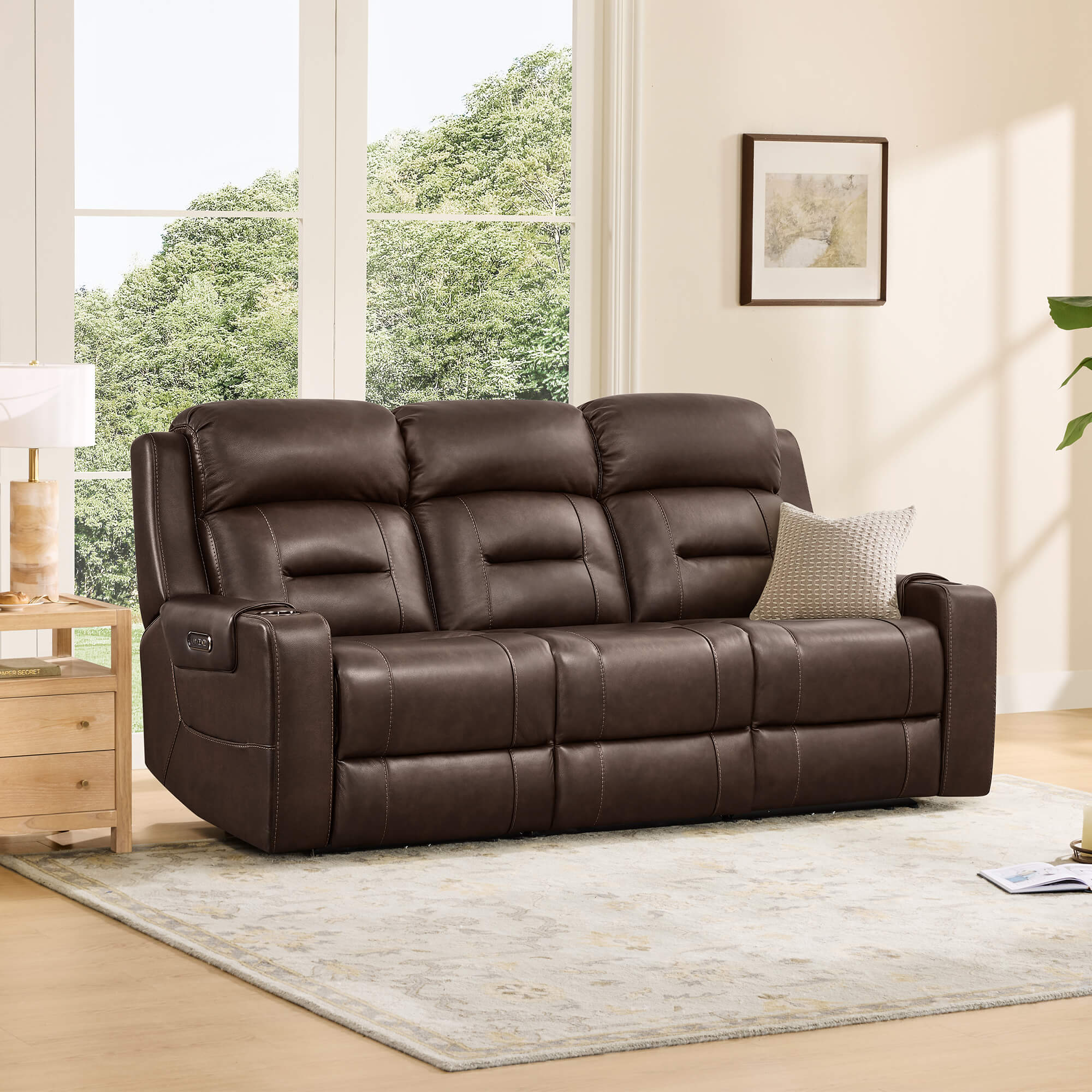 Garrison Handcraft Dual Motor Reclining Sofa with Power Headrest - Image 28