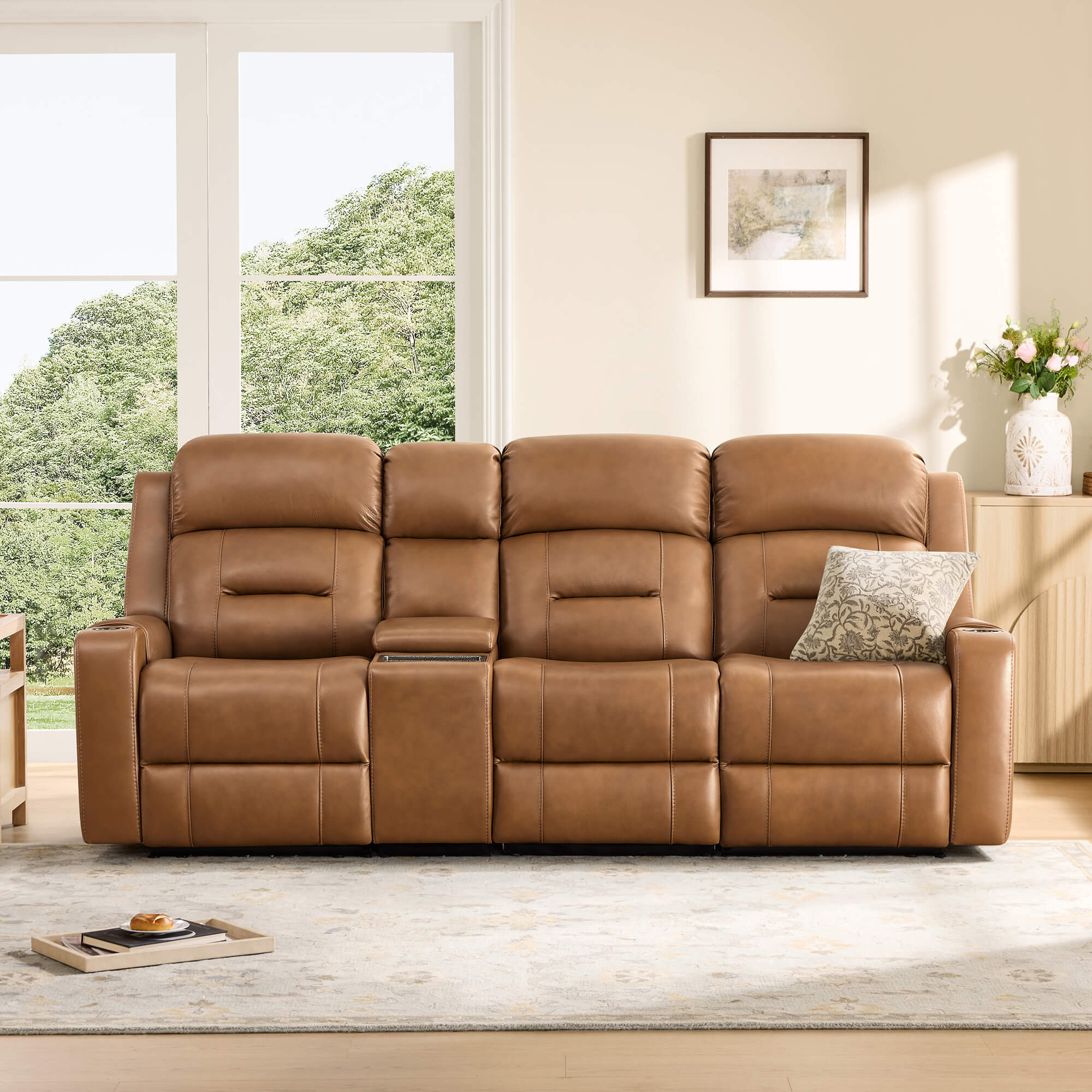 Garrison Handcraft Dual Motor Reclining Sofa with Power Headrest - Image 9