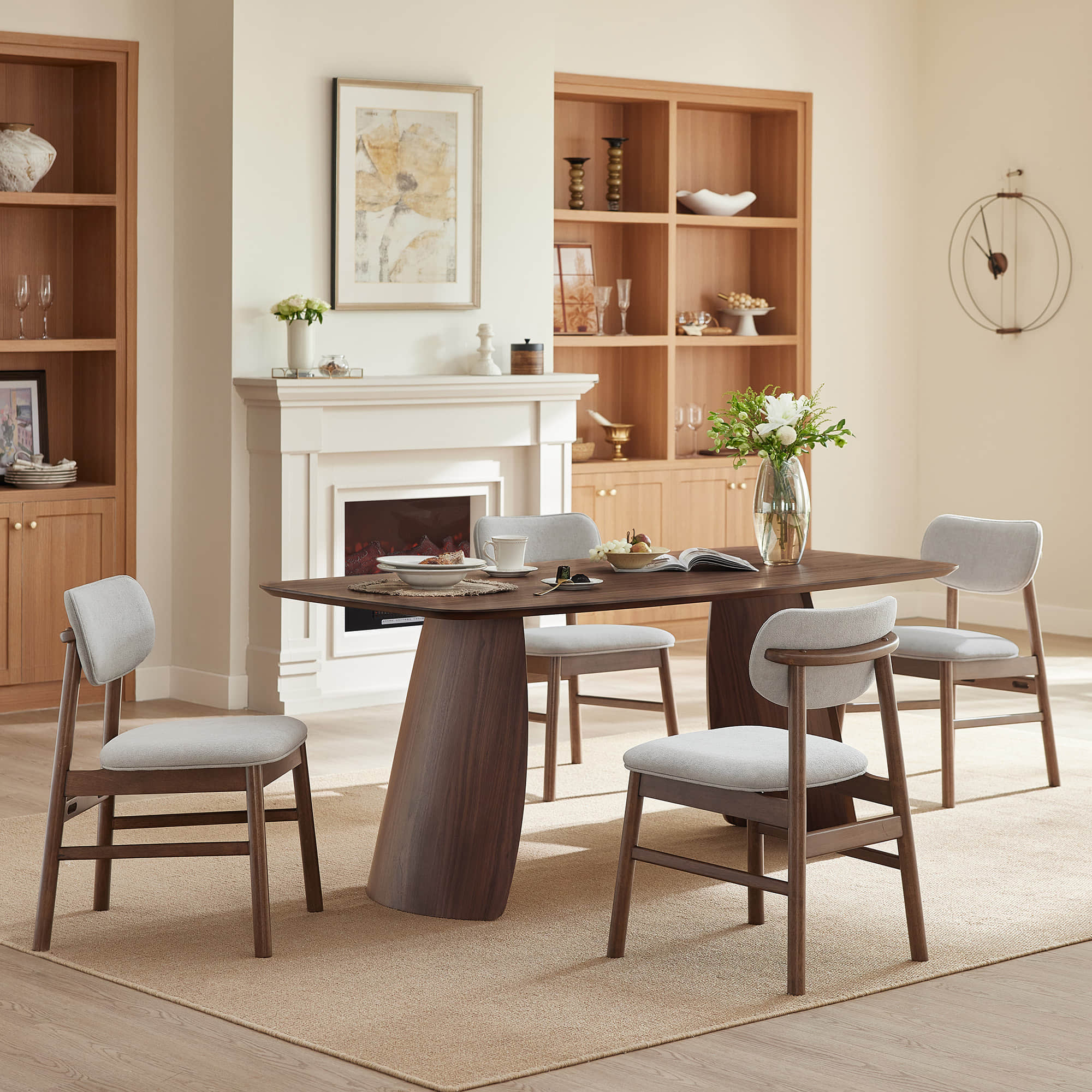 Glacia Modern Wood Dining Table for 4 - Image 9