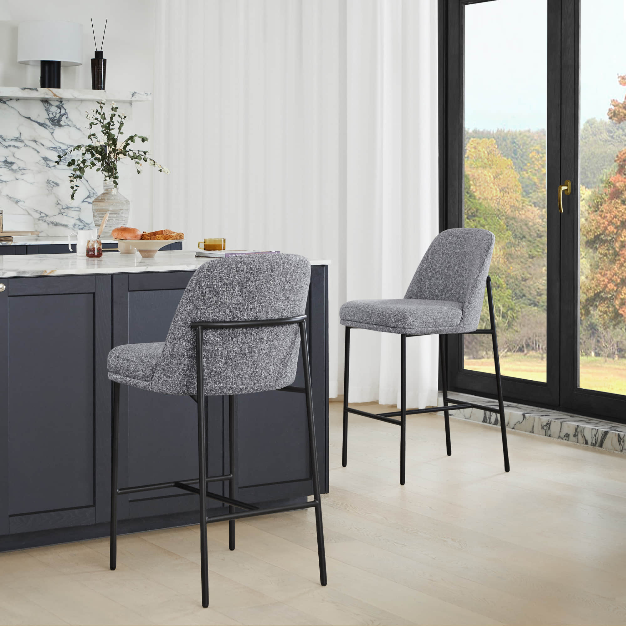 Golda Counter Stools with Metal Base - Image 11