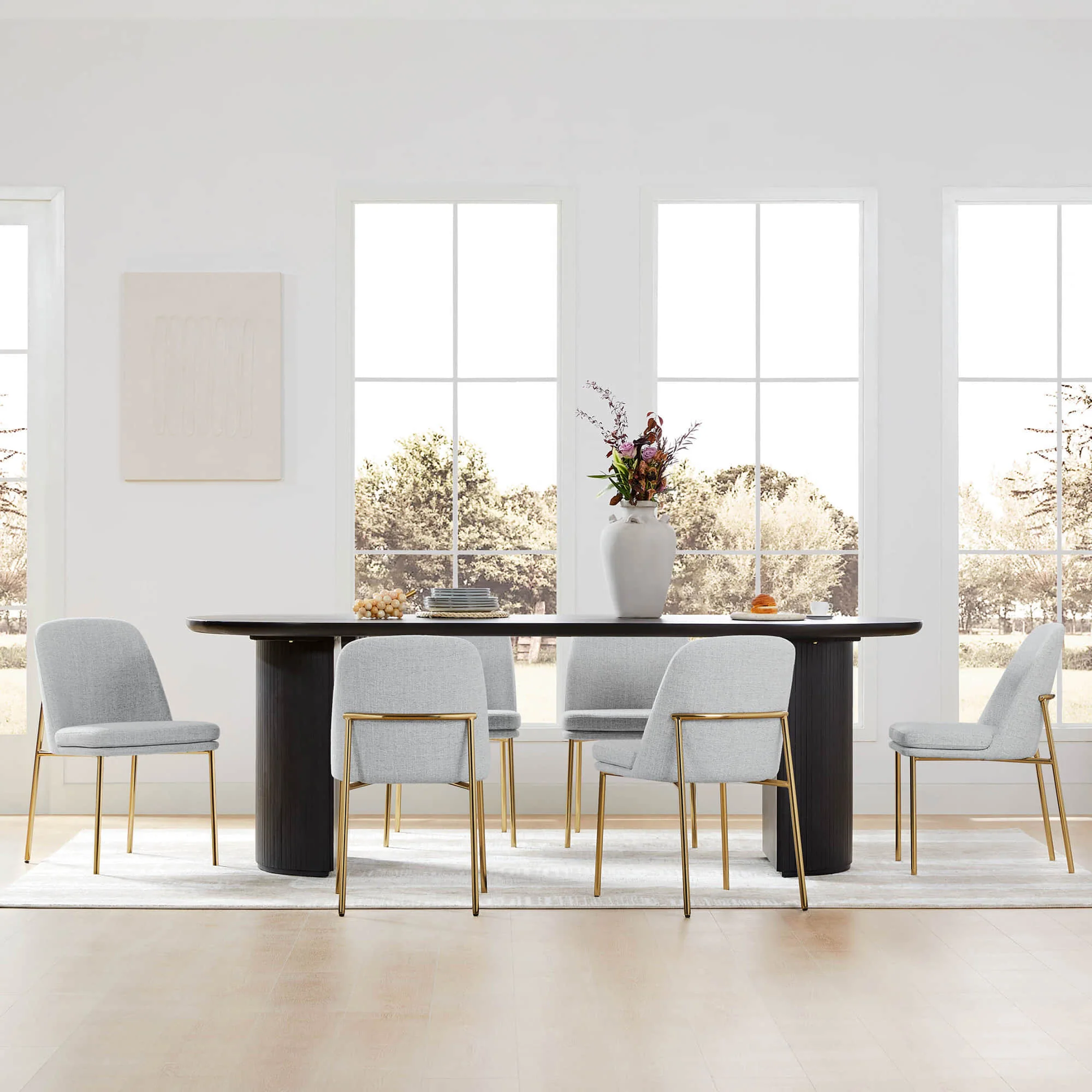 Golda Dining Chair With Metal Base - Image 10