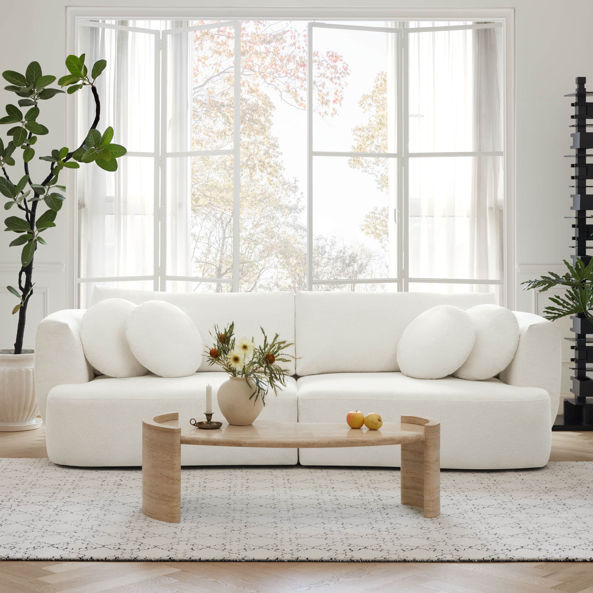 Grace 2-Seat Modular Curved Sofa – Generously Sized Design - Image 5
