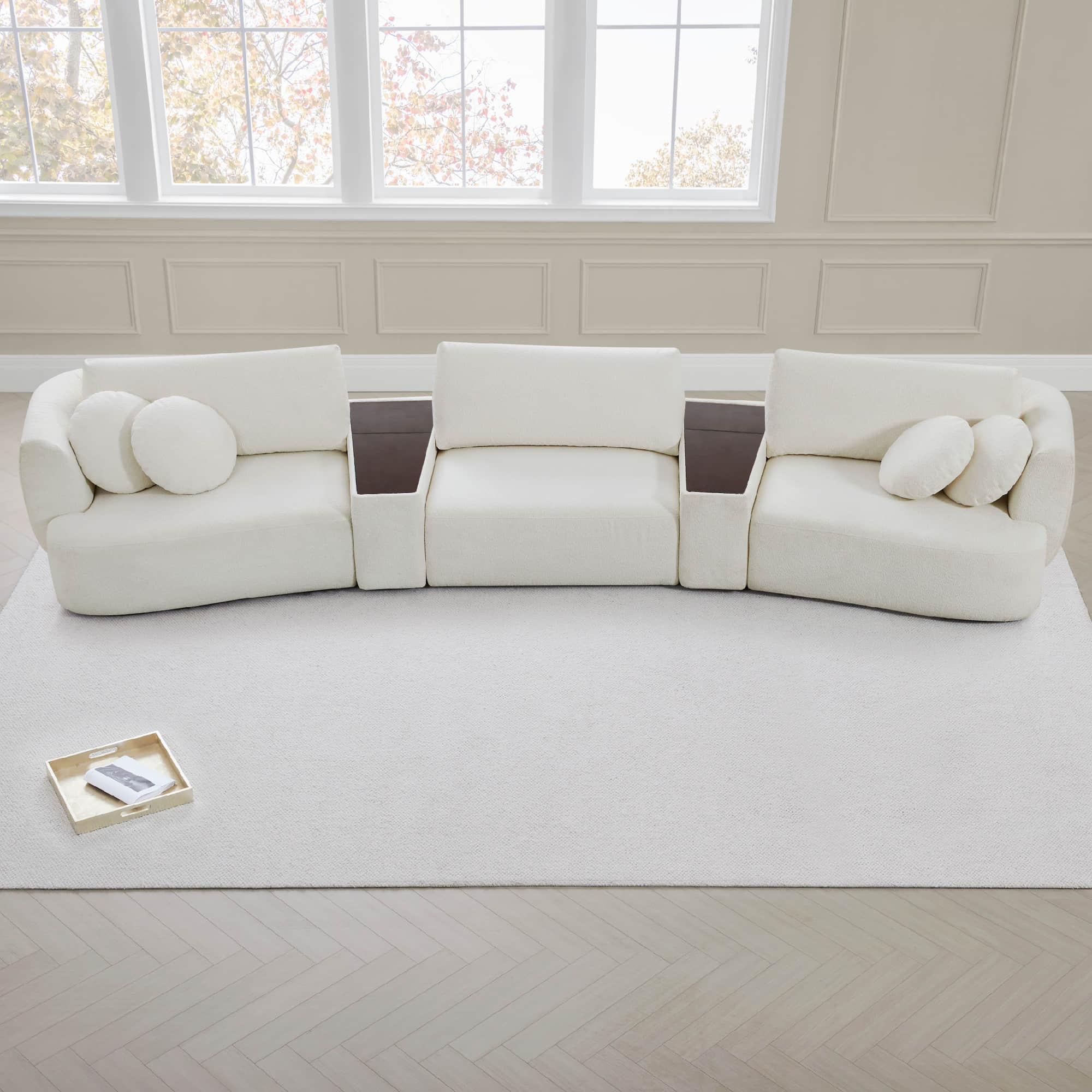 Grace 3-Seat Modular Curved Sofa – Generously Sized Design - Image 7
