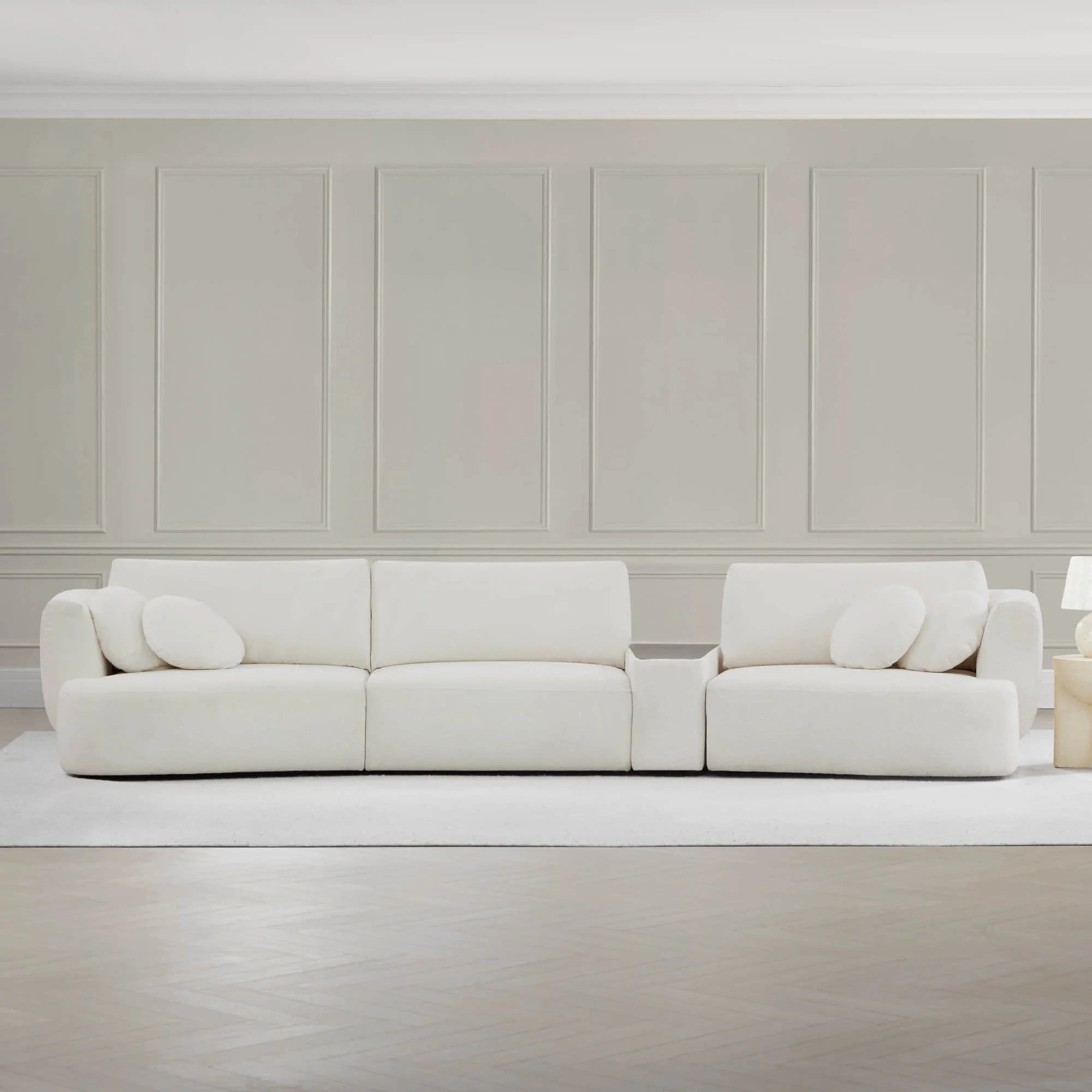 Grace 3-Seat Modular Curved Sofa – Generously Sized Design - Image 8
