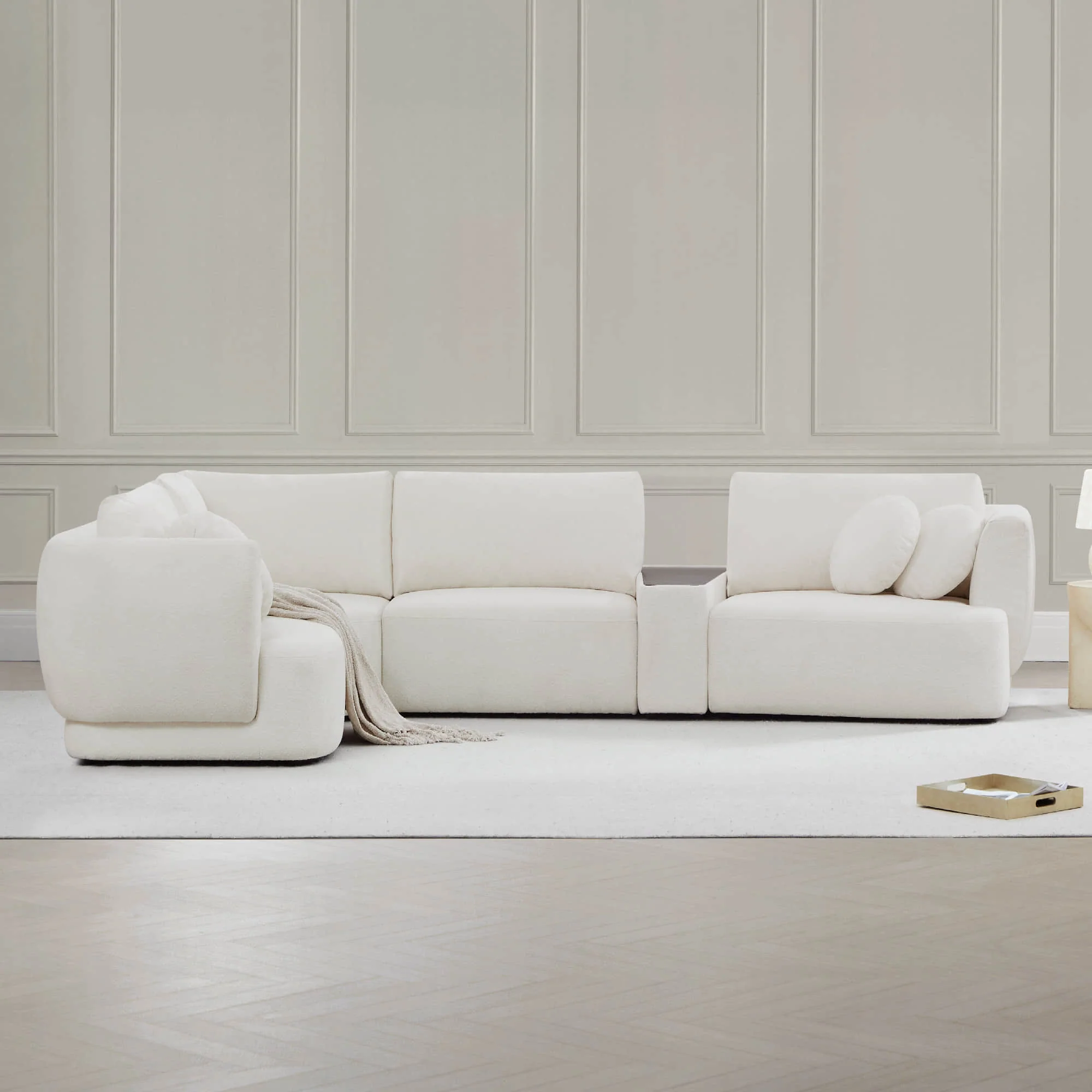 Grace 4-Seat Modular Curved Sofa – Generously Sized Design - Image 11