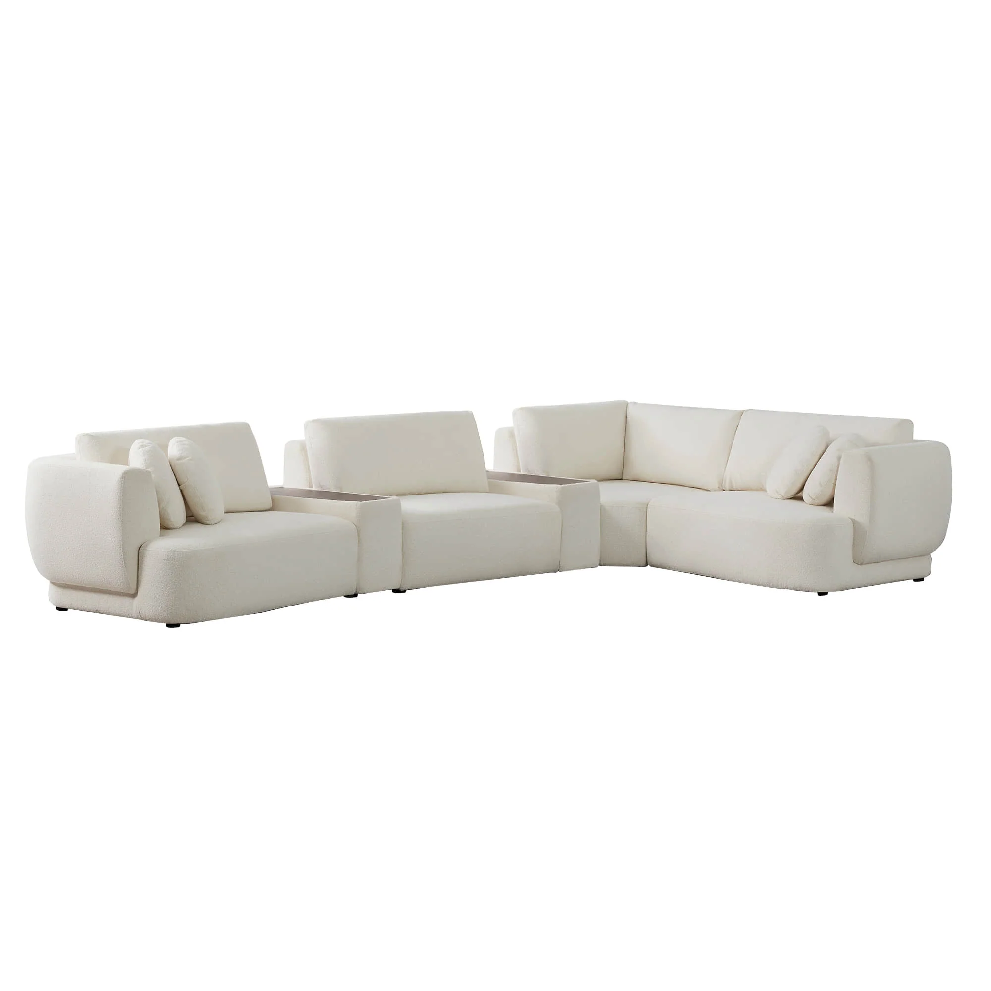 Grace 4-Seat Modular Curved Sofa – Generously Sized Design - Image 33