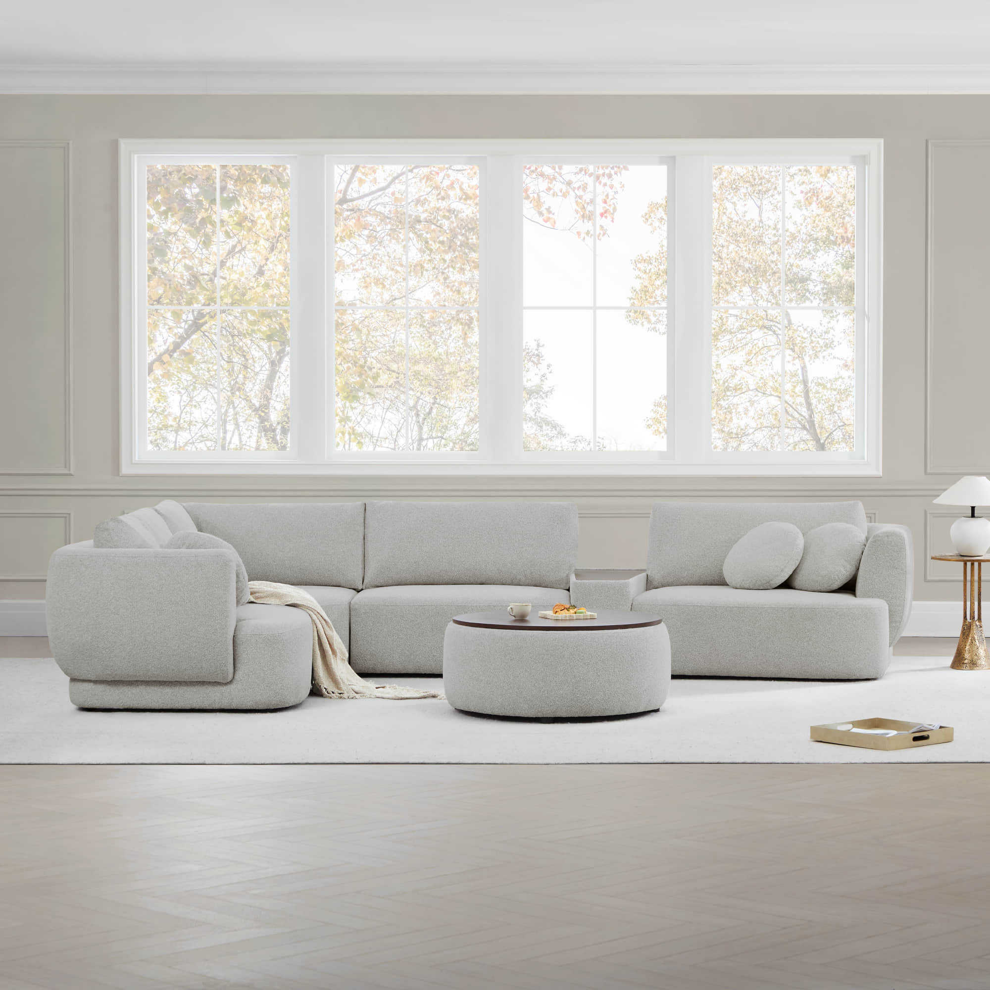 Grace 4-Seat Modular Curved Sofa – Generously Sized Design - Image 51