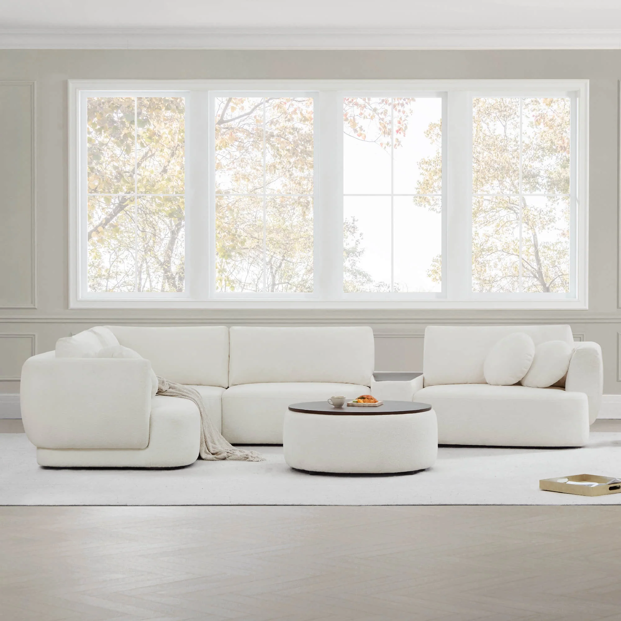Grace 4-Seat Modular Curved Sofa – Generously Sized Design - Image 6
