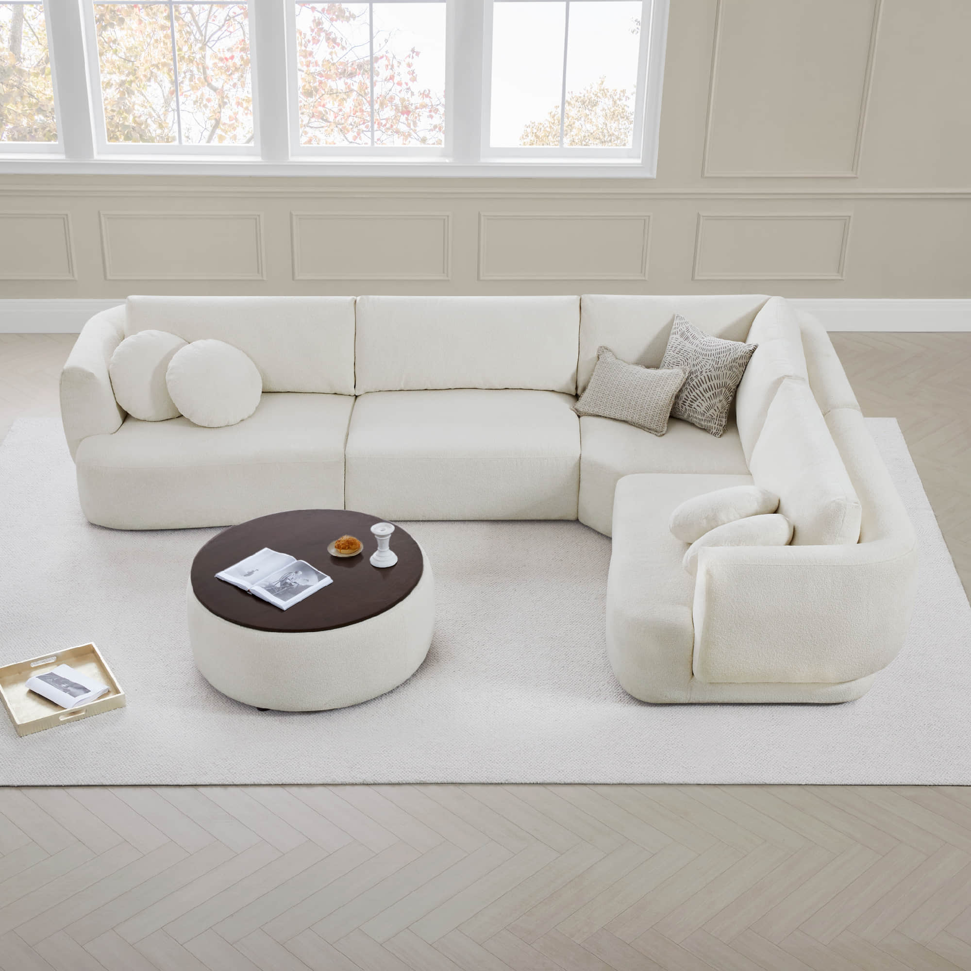 Grace 4-Seat Modular Curved Sofa – Generously Sized Design - Image 8