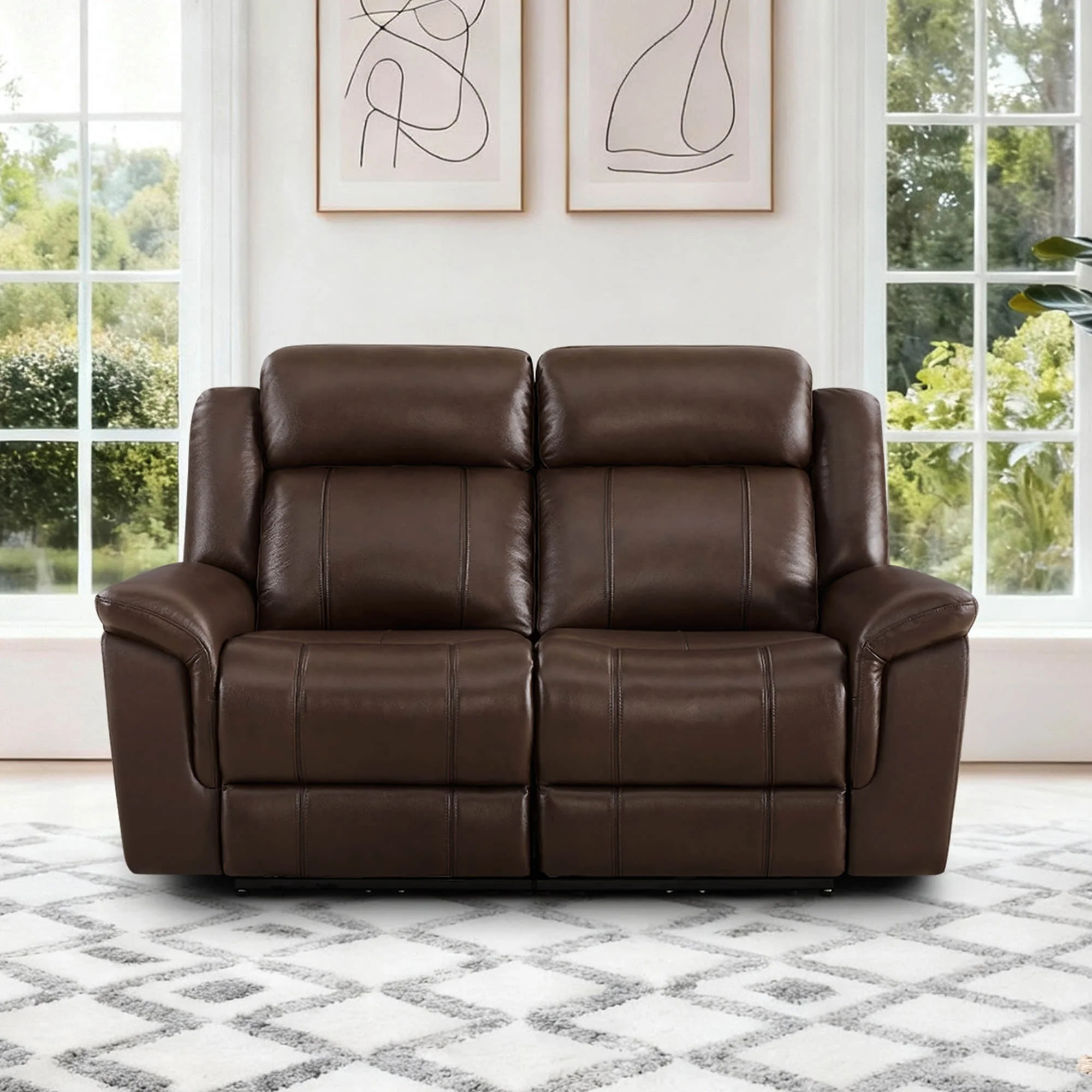 Grady Genuine Leather Power Reclining Sofa with Flip-Down Tabletop - Image 14