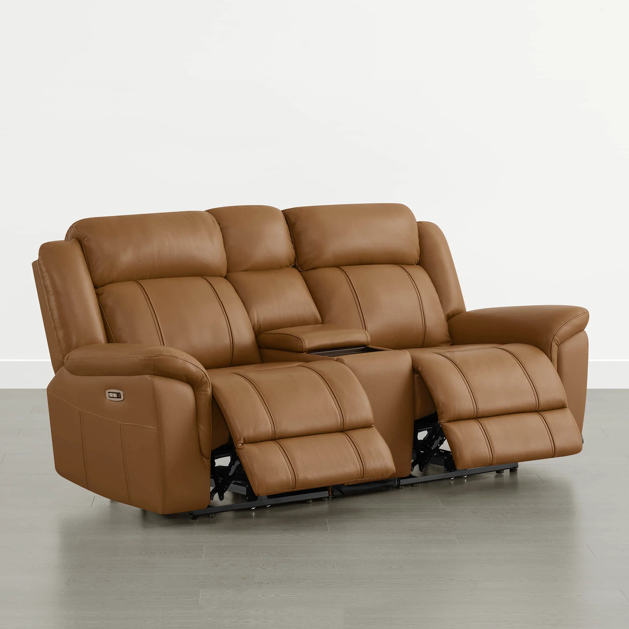 Grady Genuine Leather Power Reclining Sofa with Flip-Down Tabletop - Image 35