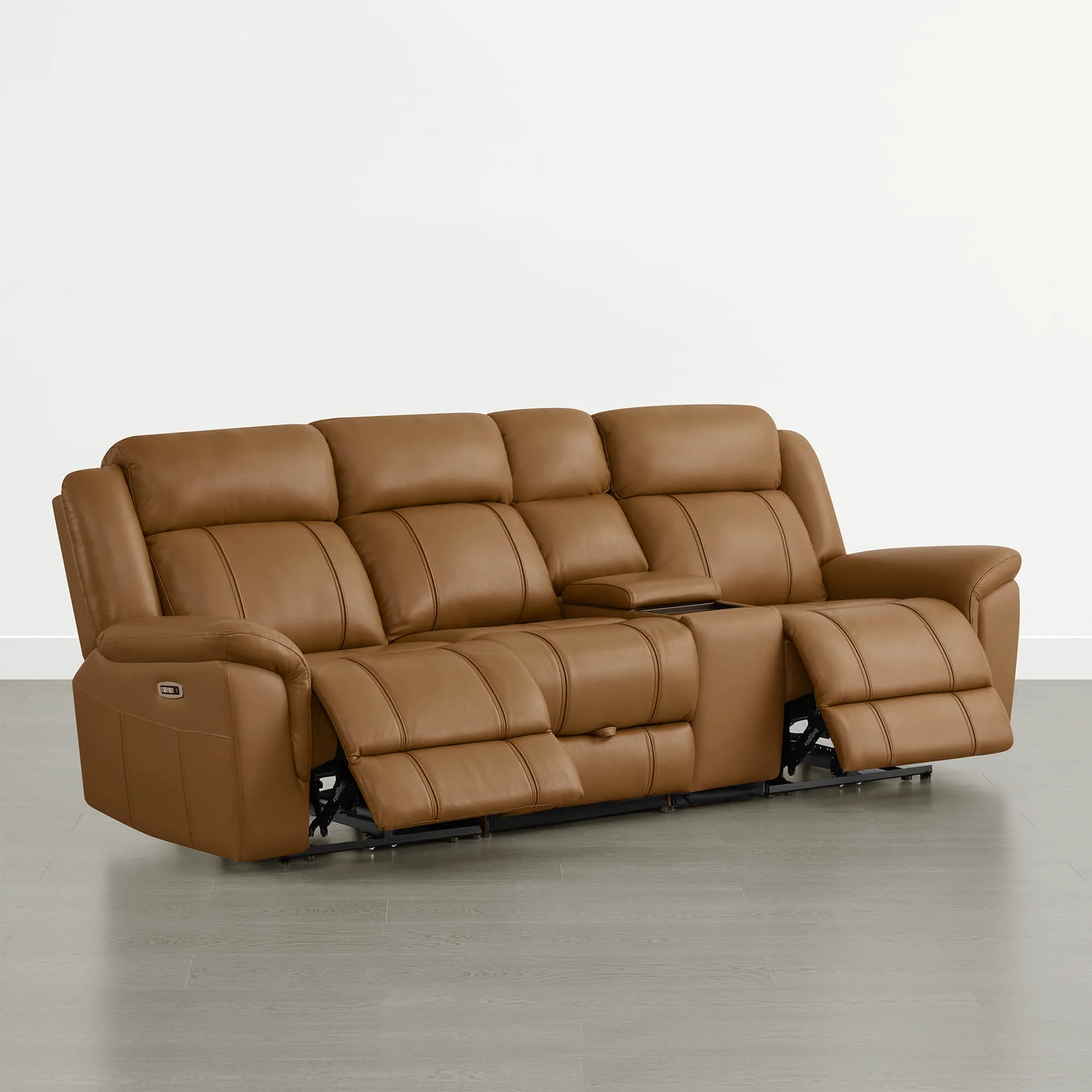 Grady Genuine Leather Power Reclining Sofa with Flip-Down Tabletop - Image 38