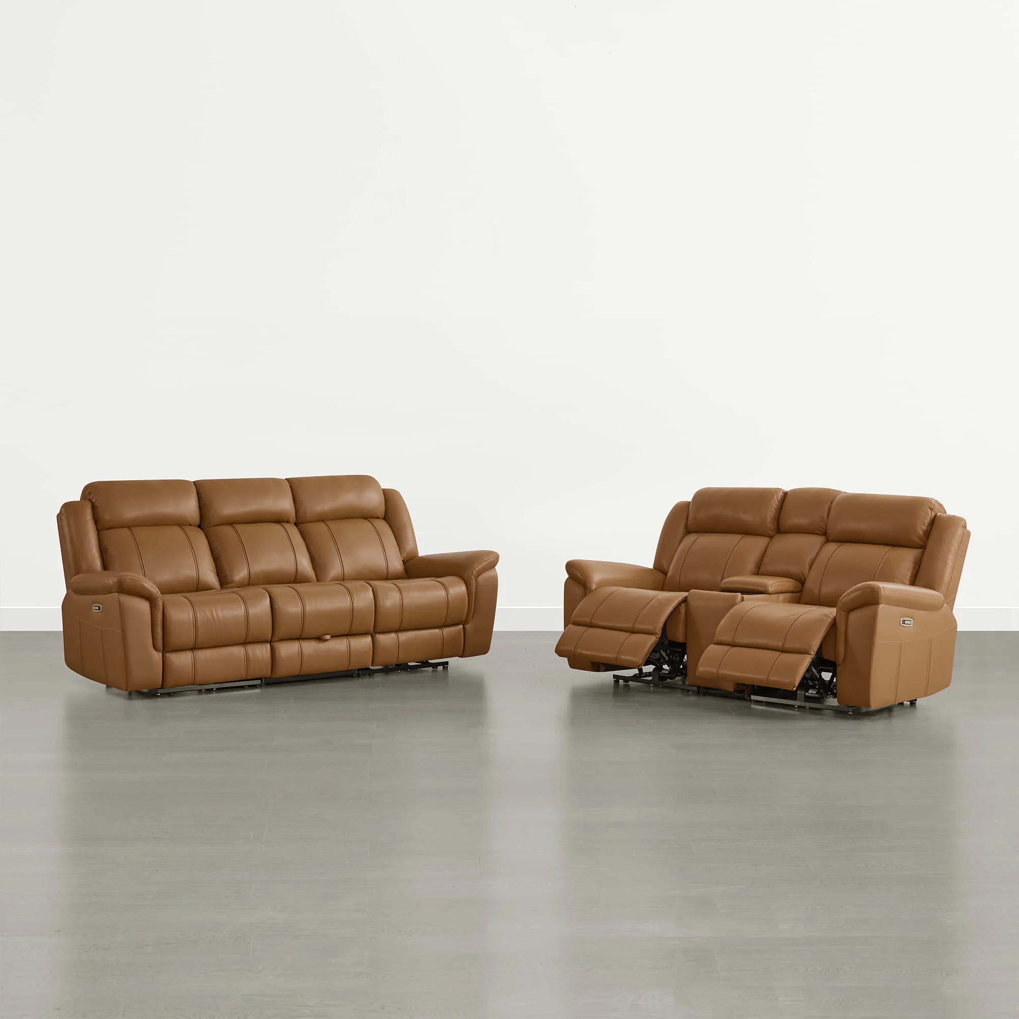 Grady Genuine Leather Power Reclining Sofa with Flip-Down Tabletop - Image 47