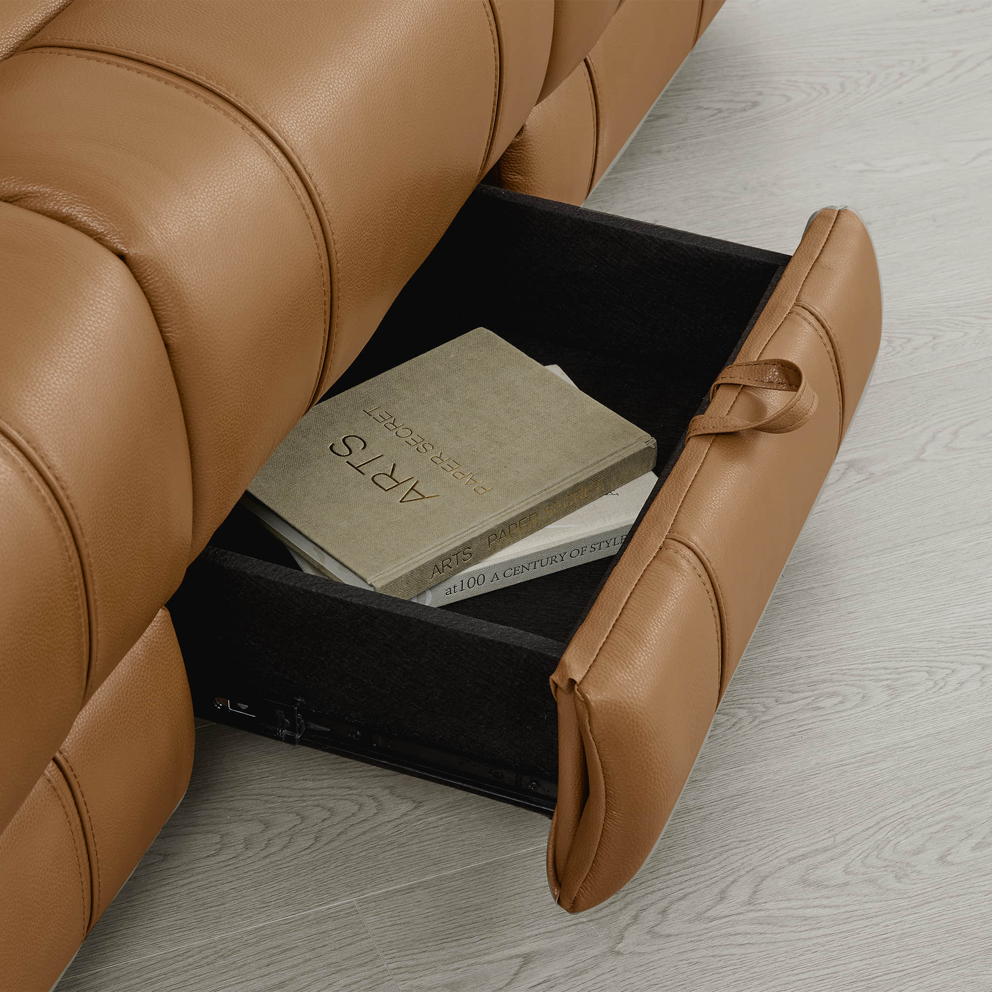 Grady Genuine Leather Power Reclining Sofa with Flip-Down Tabletop - Image 53