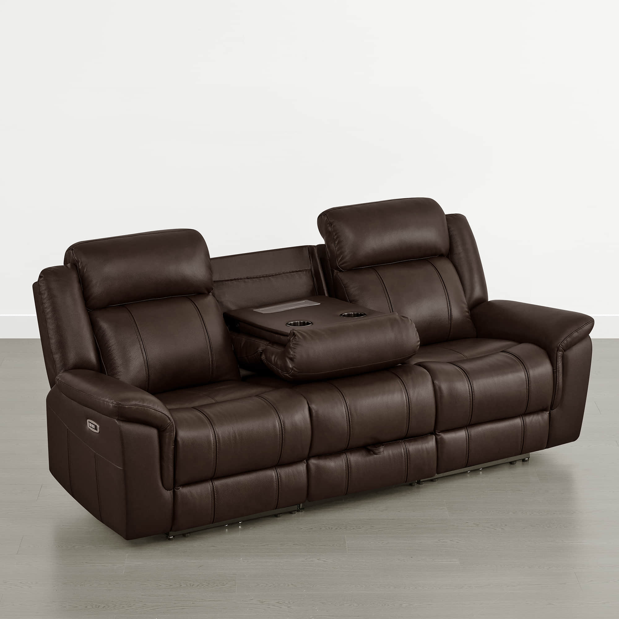 Grady Genuine Leather Power Reclining Sofa with Flip-Down Tabletop - Image 77