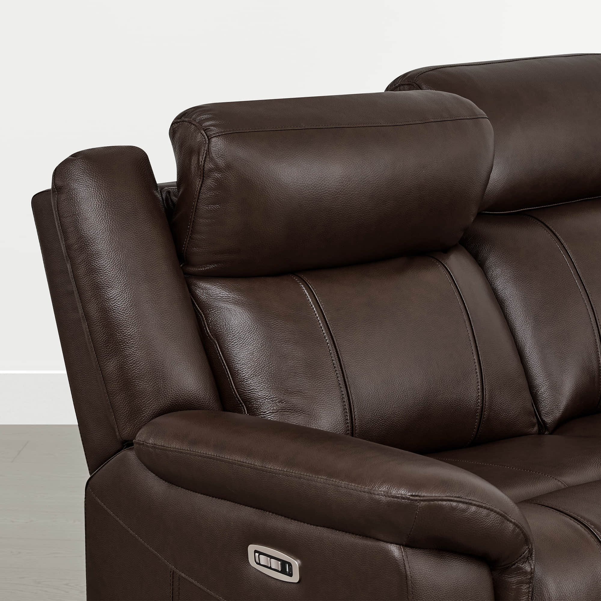 Grady Genuine Leather Power Reclining Sofa with Flip-Down Tabletop - Image 86