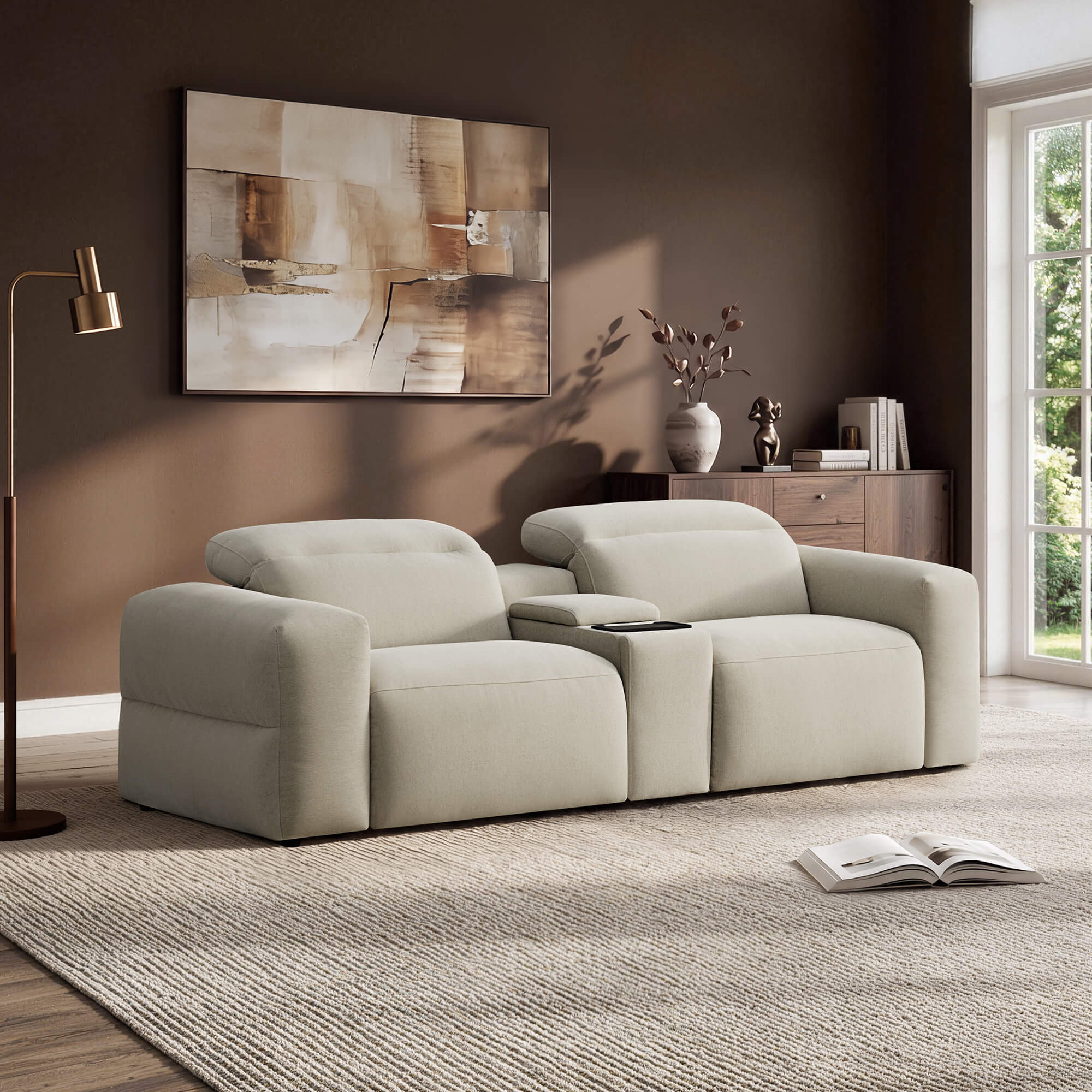 Haley Buttery-Soft 2-Seat Modular Power Reclining Sofa with Power Headrests - Image 48