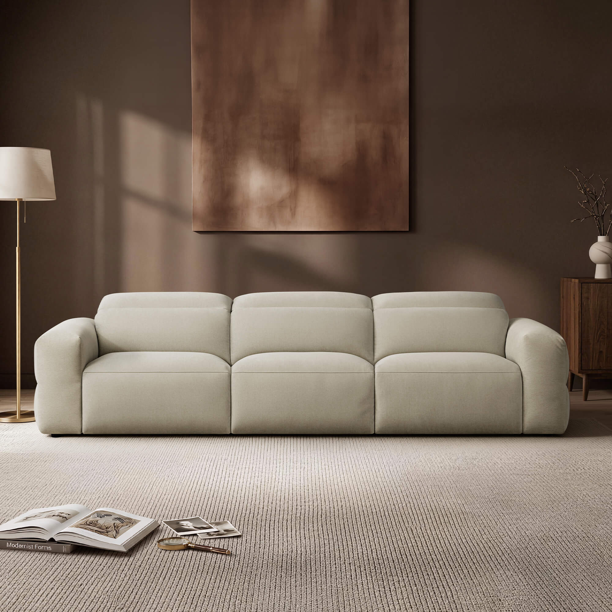 Haley Buttery-Soft 3-Seat Modular Power Reclining Sofa with Power Headrests - Image 4