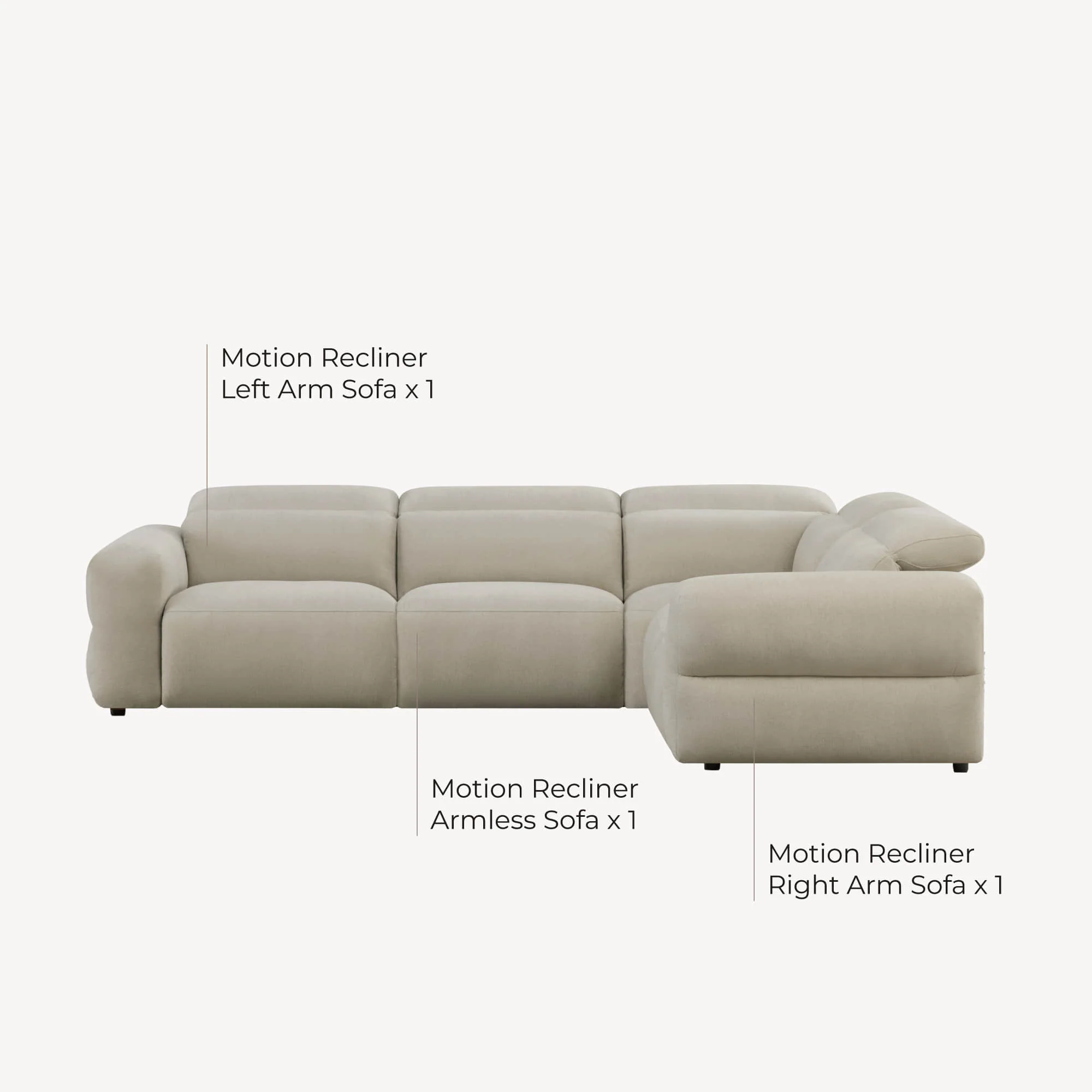 Haley Buttery-Soft 3-Seat Modular Power Reclining Sofa with Power Headrests - Image 60