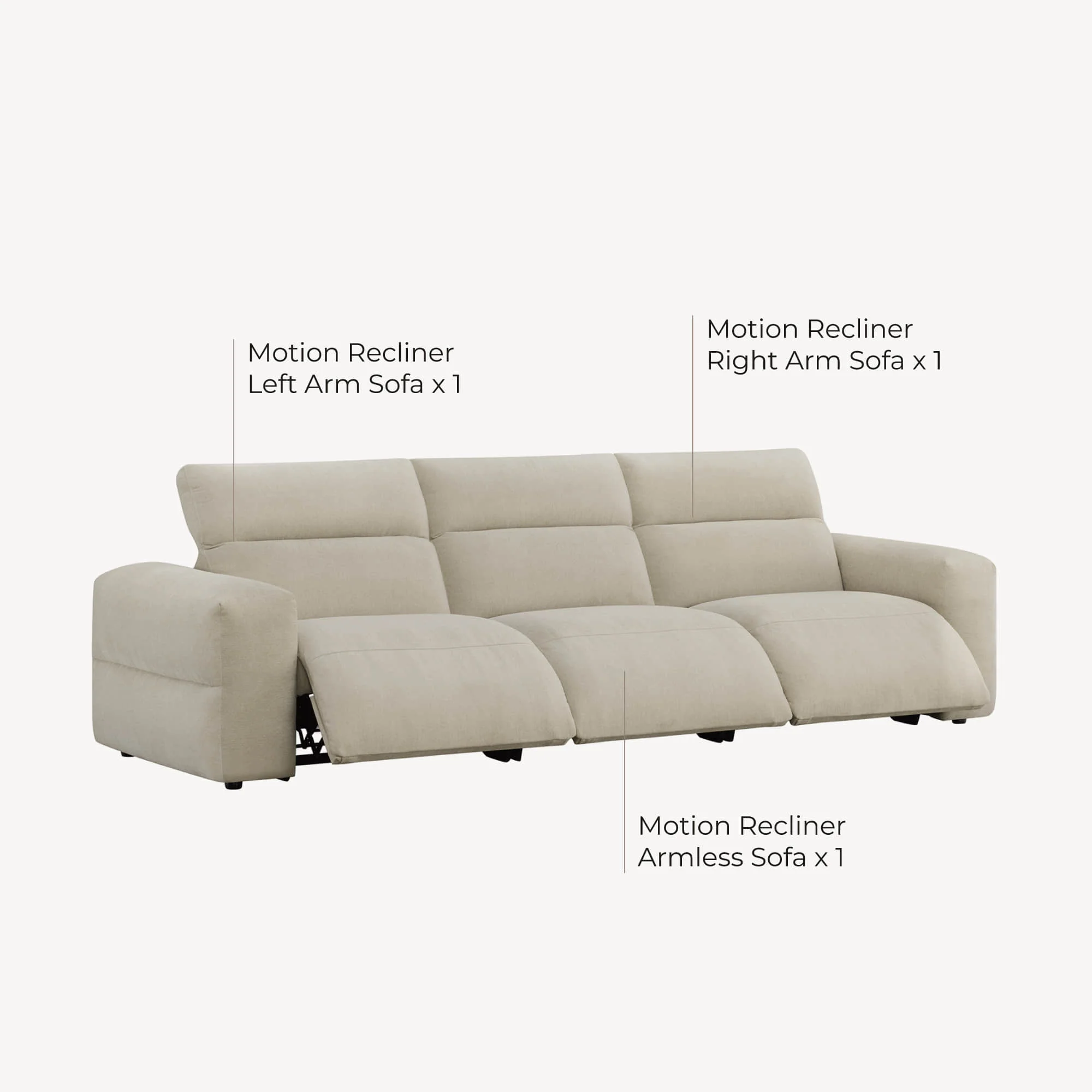 Haley Buttery-Soft 3-Seat Modular Power Reclining Sofa with Power Headrests - Image 55