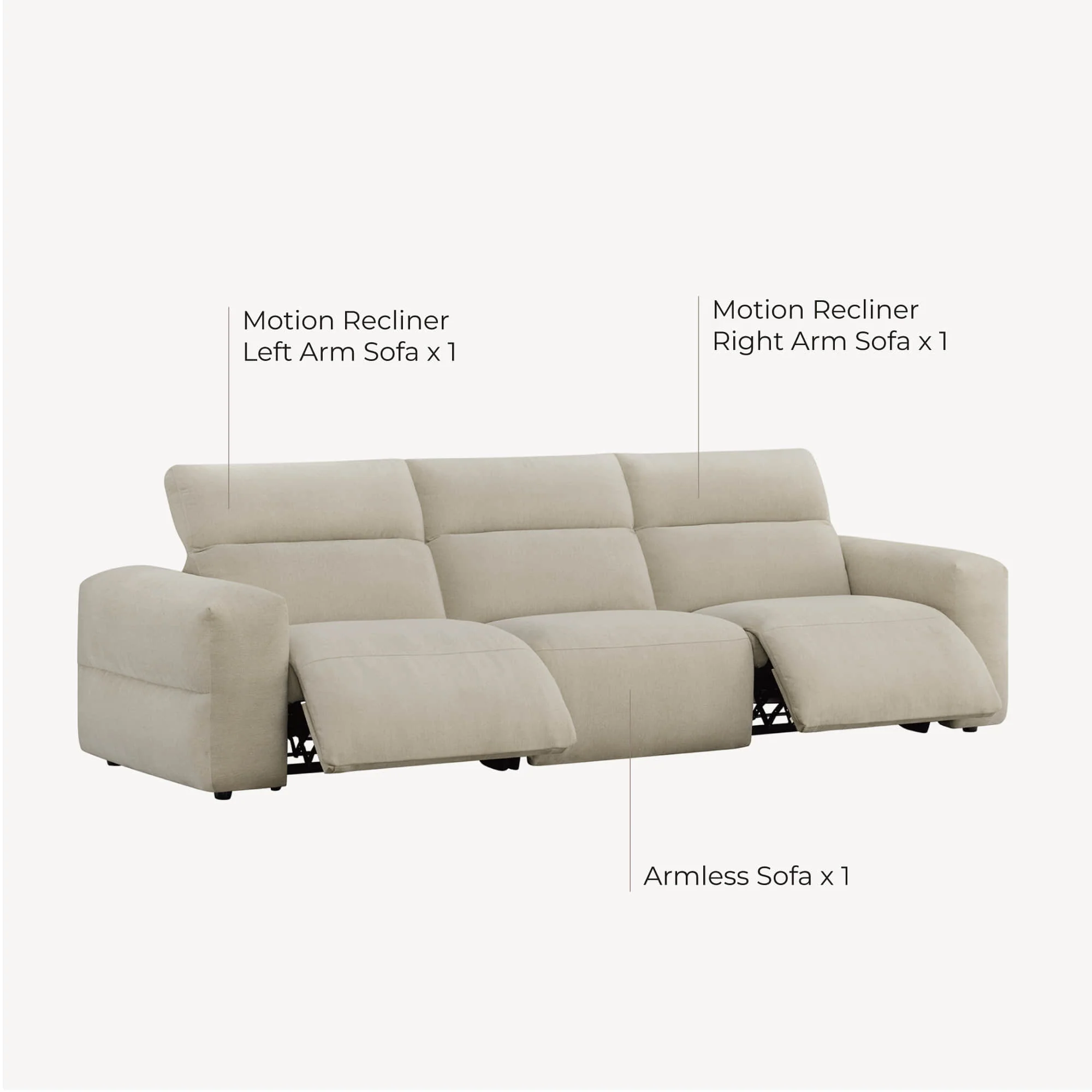 Haley Buttery-Soft 3-Seat Modular Power Reclining Sofa with Power Headrests - Image 54