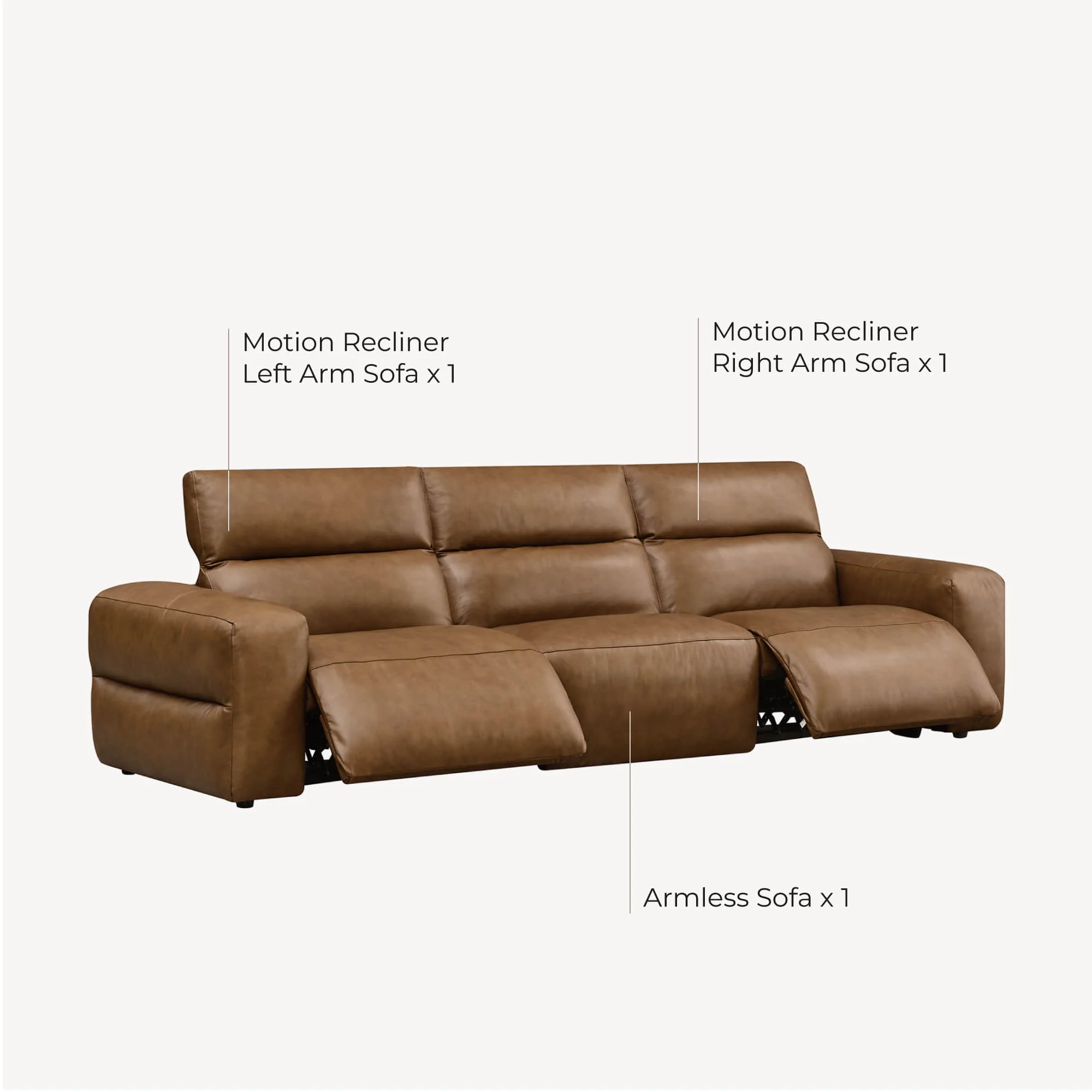 Haley Buttery-Soft 3-Seat Modular Power Reclining Sofa with Power Headrests - Image 57