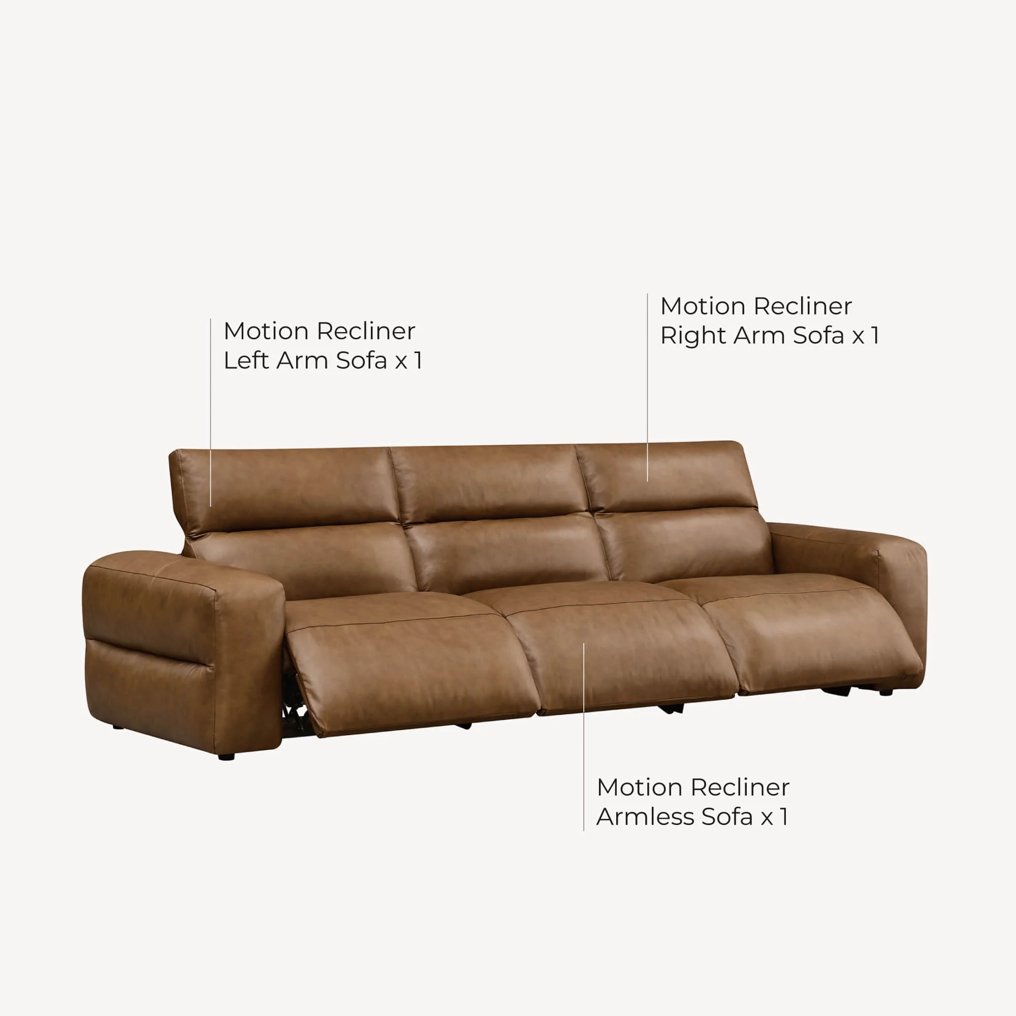 Haley Buttery-Soft 3-Seat Modular Power Reclining Sofa with Power Headrests - Image 58