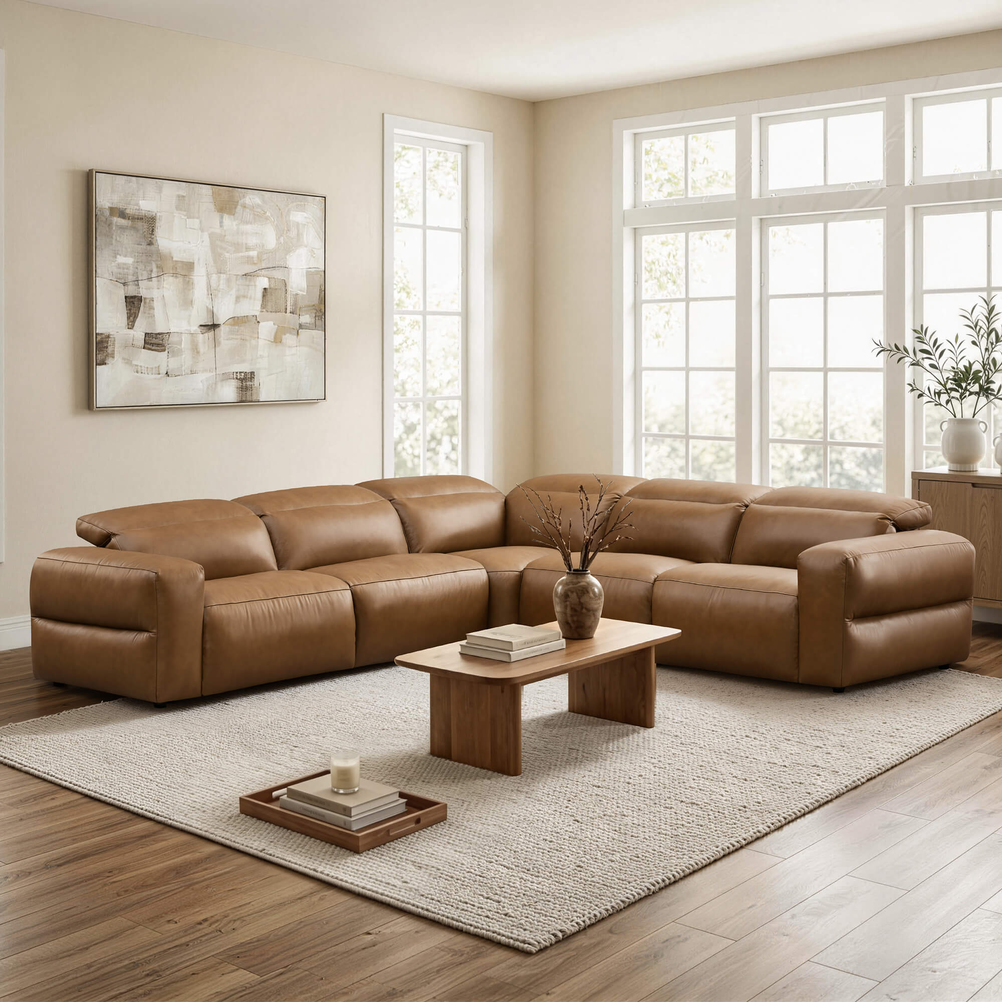 Haley Buttery-Soft 5-Seat Modular Power Reclining Sofa with Power Headrests - Image 43