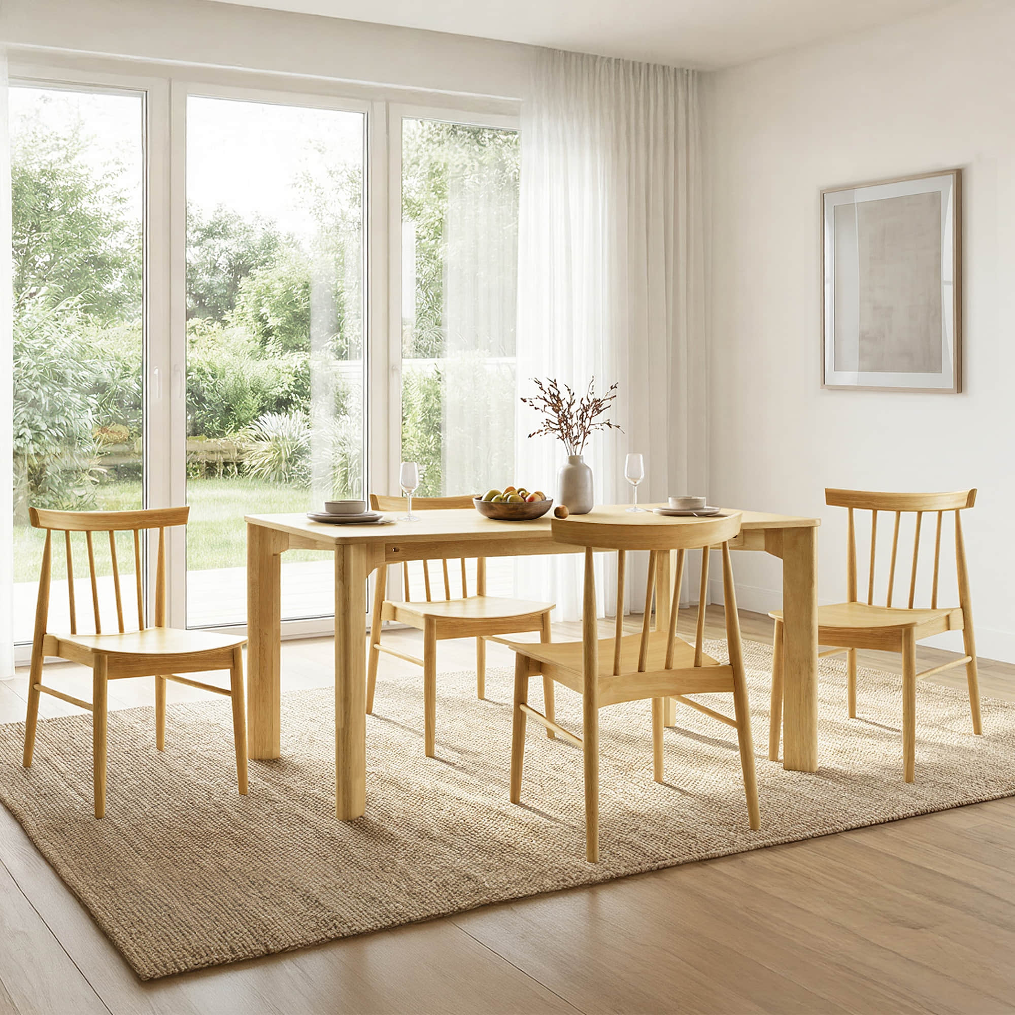 Hanna Mid-century Windsor Solid Wood Dining Chair(Set of 2) - Image 38