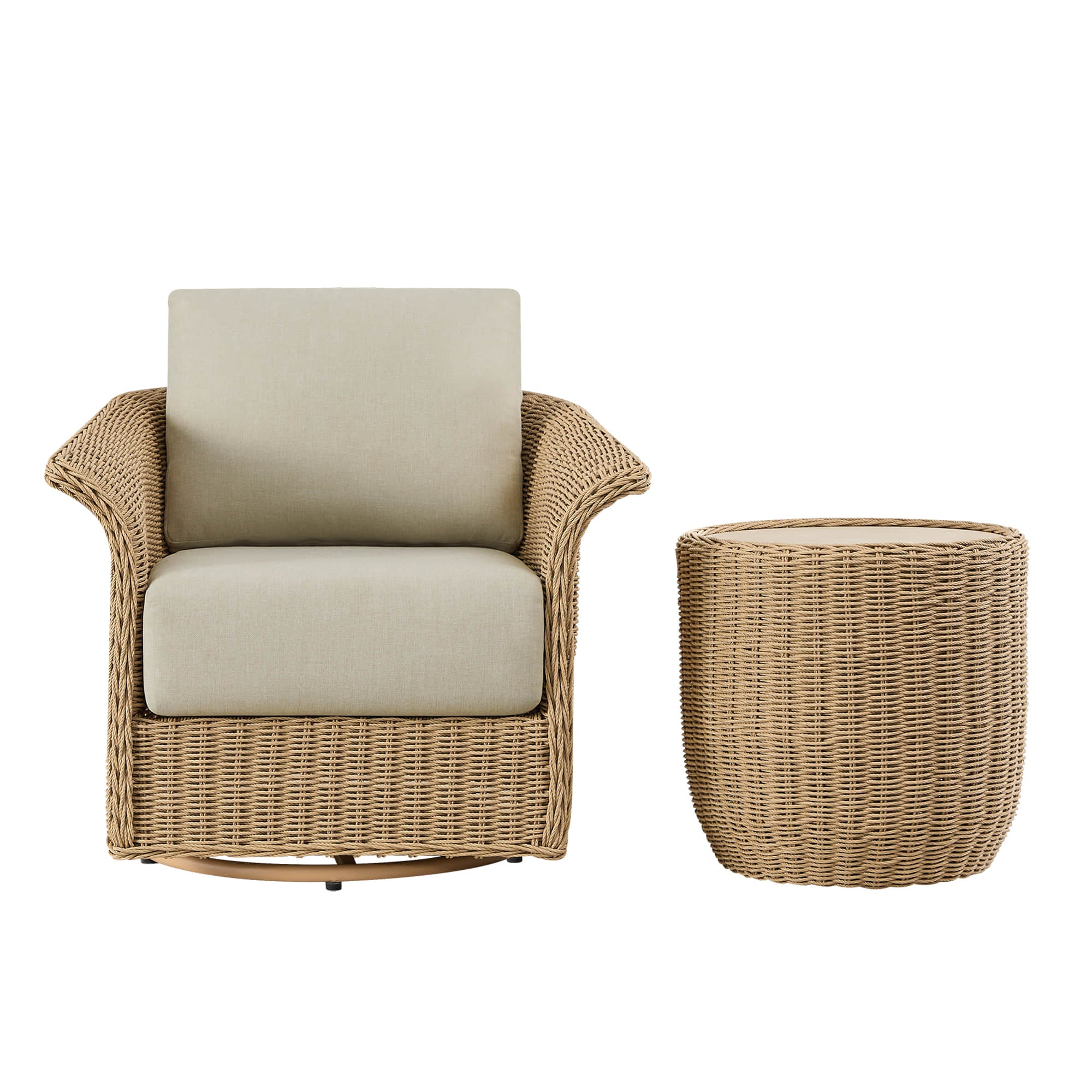 Haven Wicker Woven Outdoor Bistro Set - Image 16