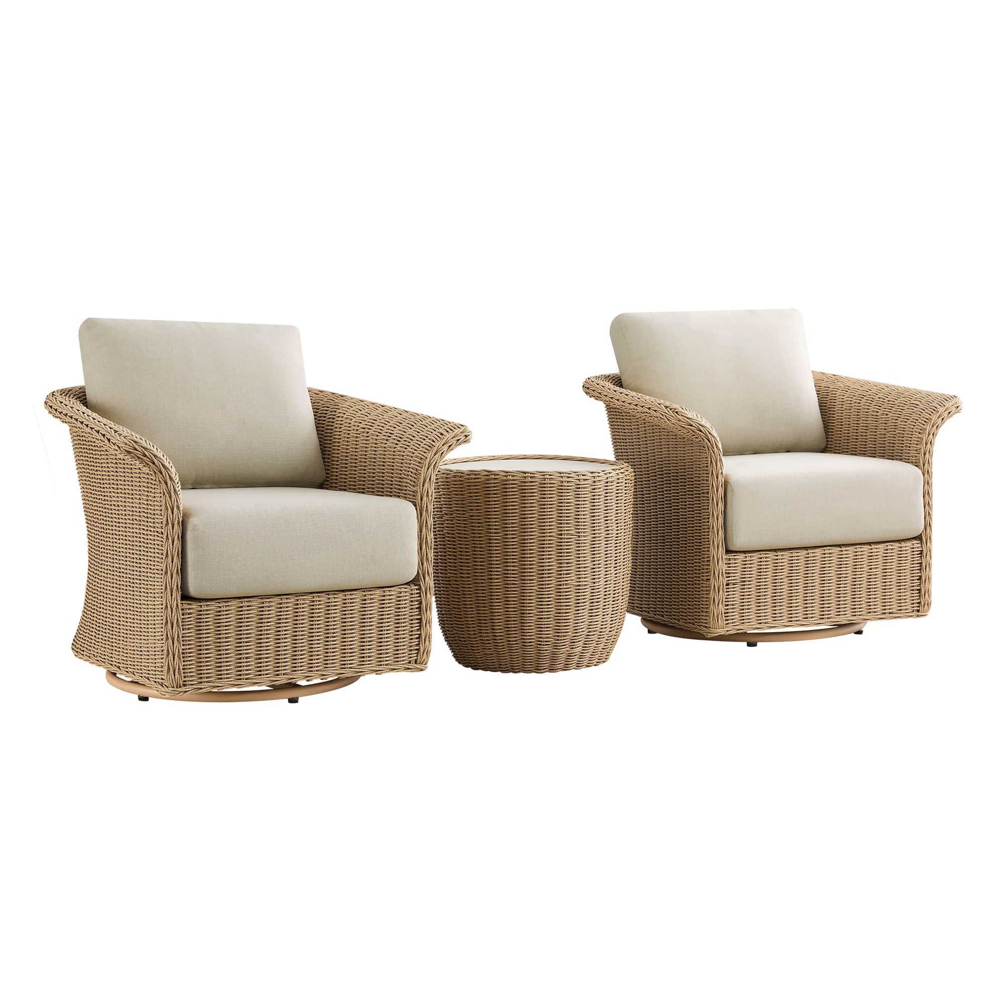 Haven Wicker Woven Outdoor Bistro Set - Image 19